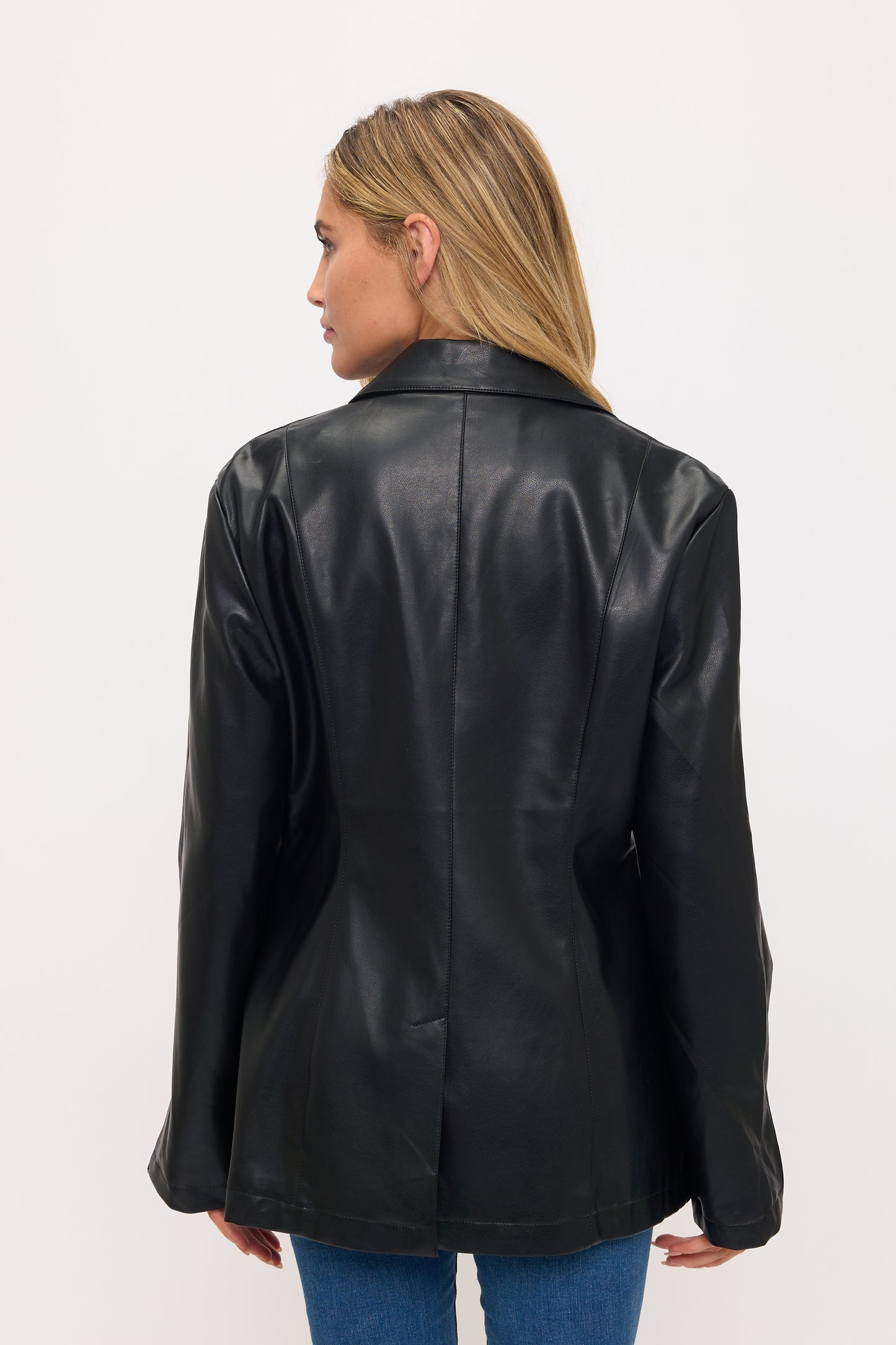 CLALJ0123: The Boardroom Rebel Leather Blazer