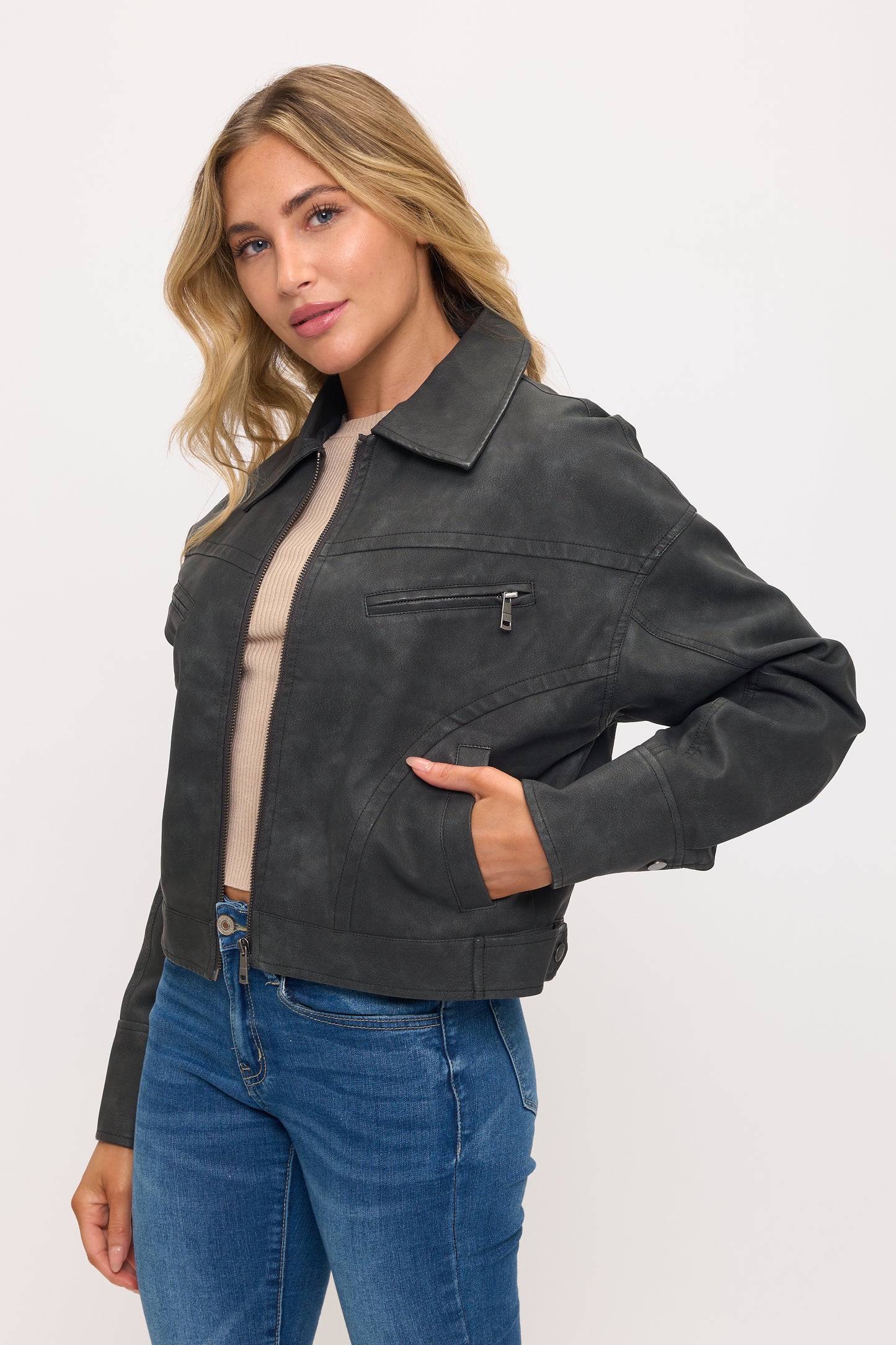 CLALJ0130: The Rebel Stud Moto Jacket