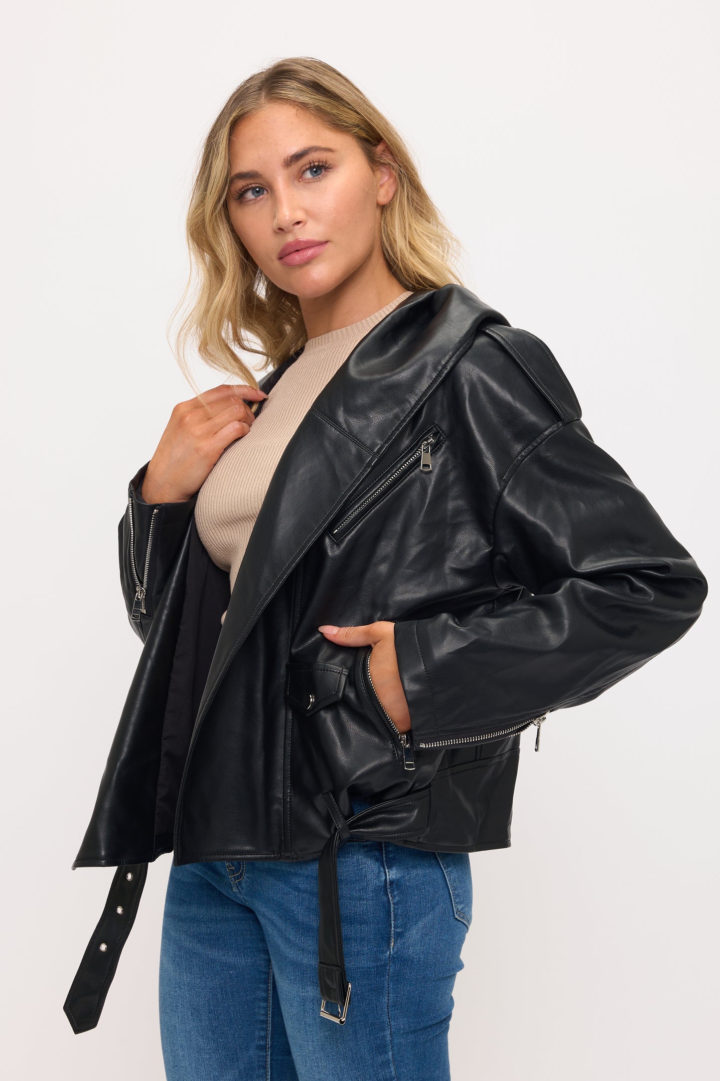 CLALJ0141: The Rogue Hooded Moto Jacket