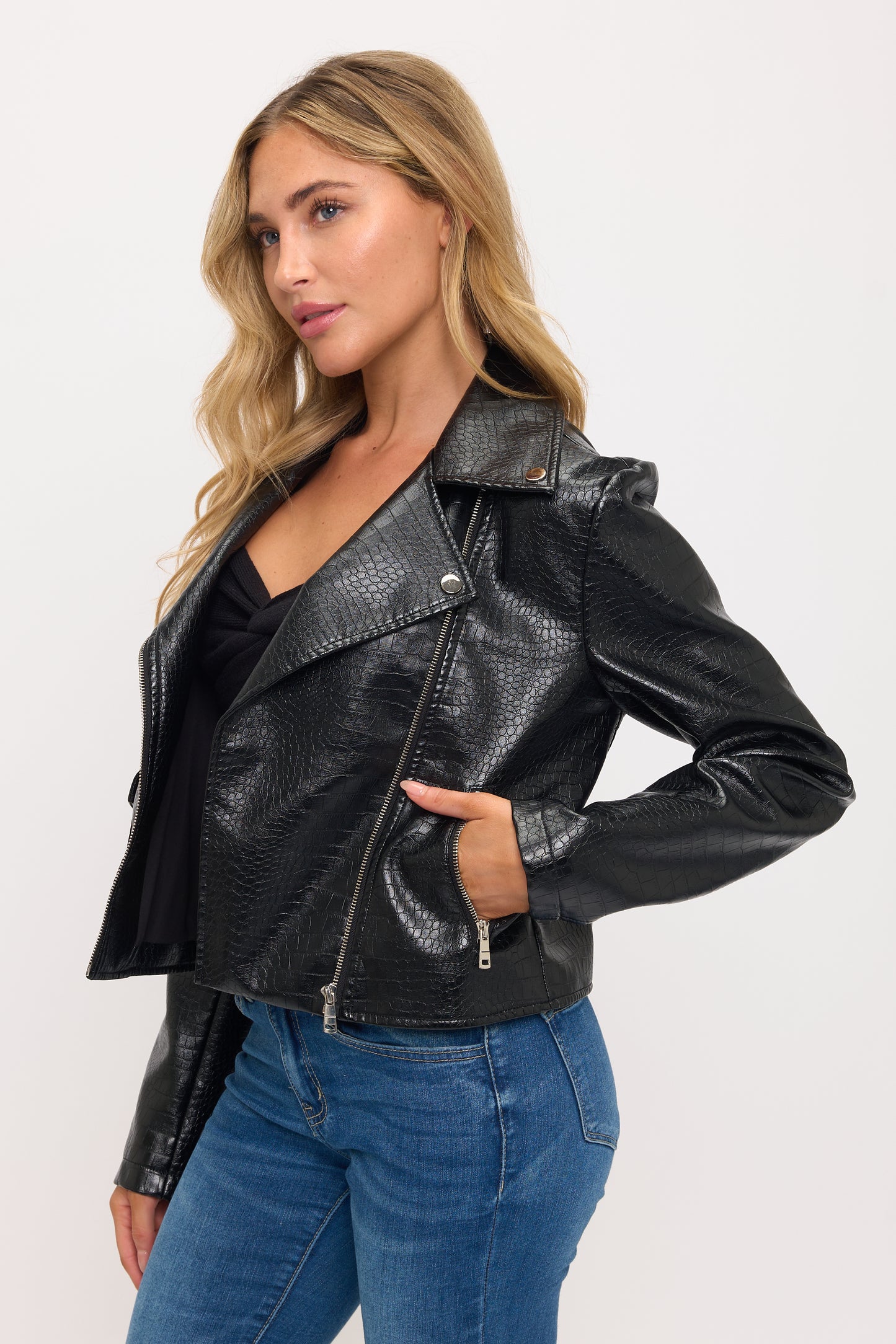 CLALJ0154: Reptilian Rebel Moto Jacket