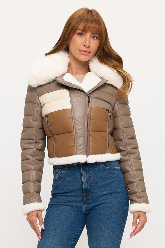 CLALP0021: Alpine Trio Cropped Puffer Jacket