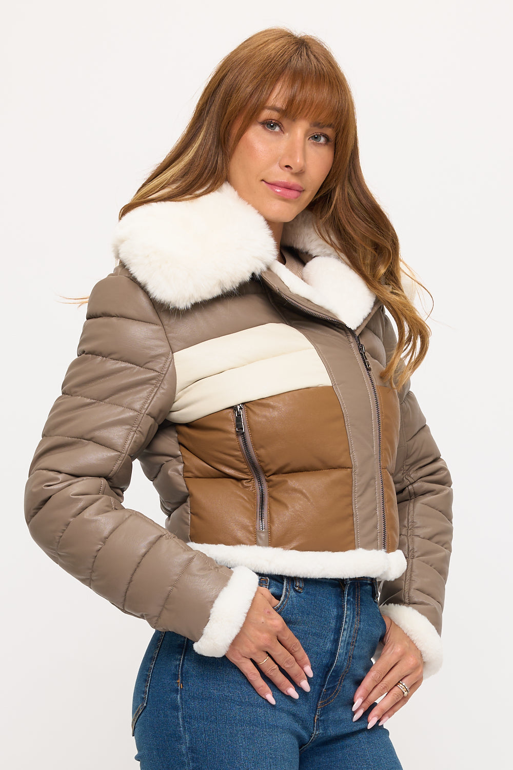 CLALP0021: Alpine Trio Cropped Puffer Jacket