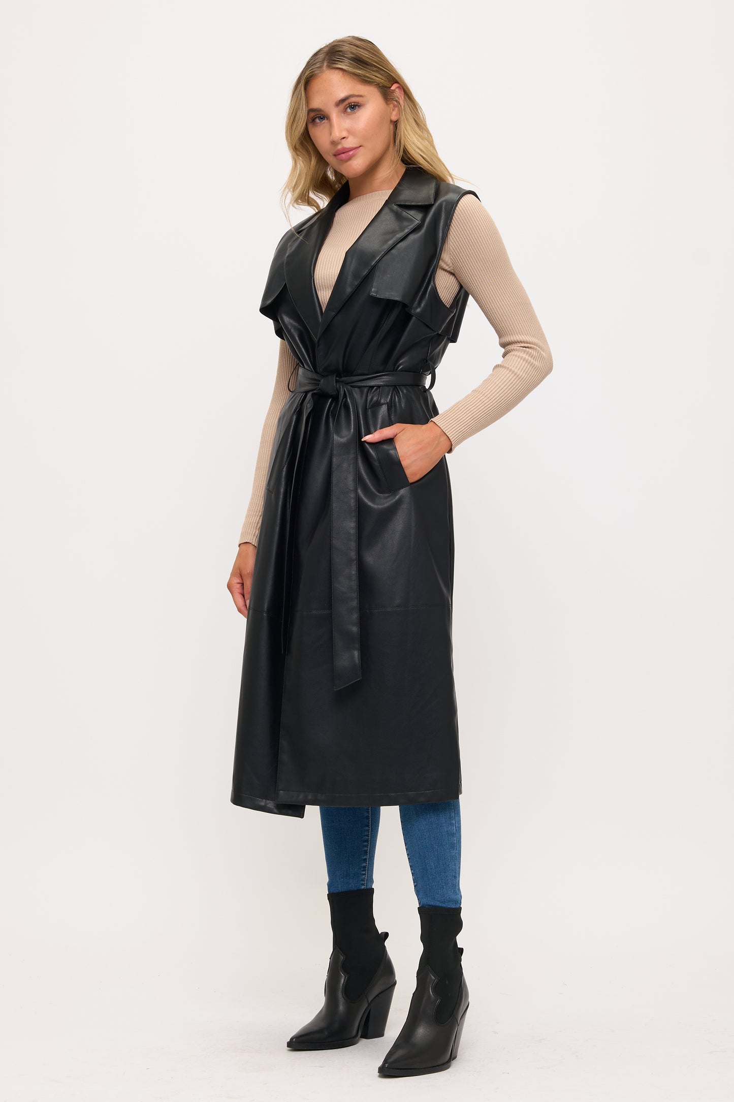 CLALV0006: Milano Sleeveless Trench Vest
