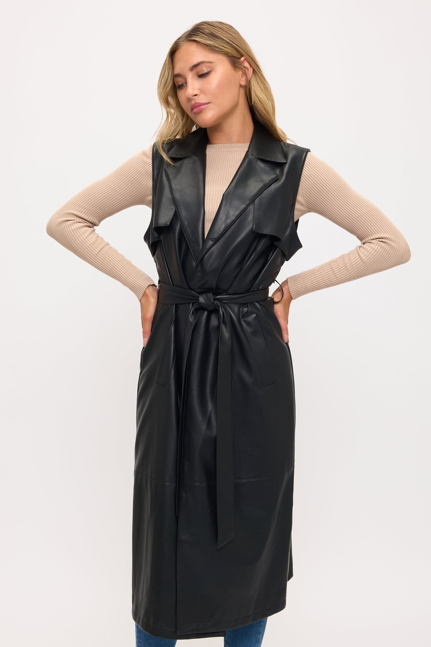 CLALV0006: Milano Sleeveless Trench Vest