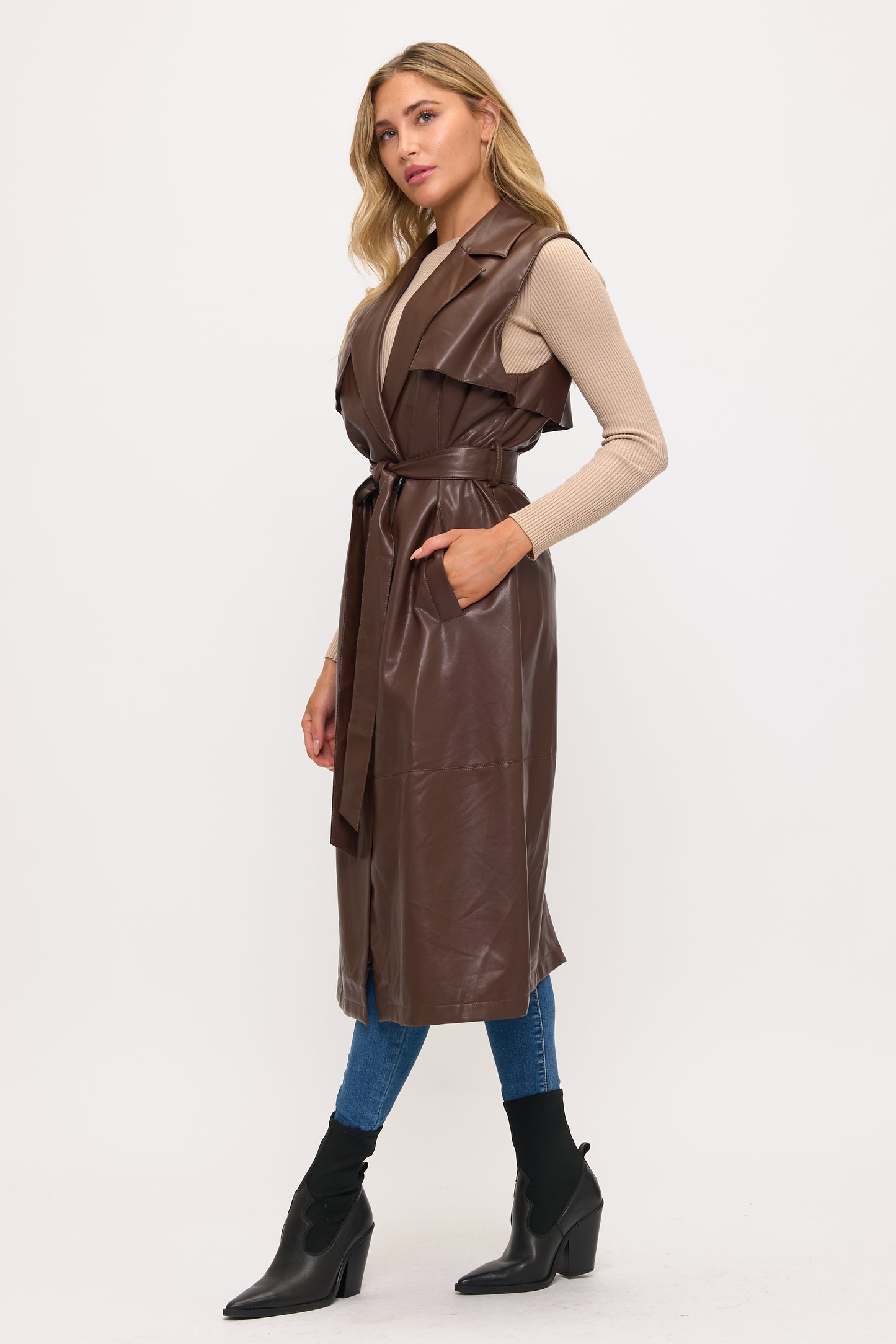 CLALV0006: Milano Sleeveless Trench Vest