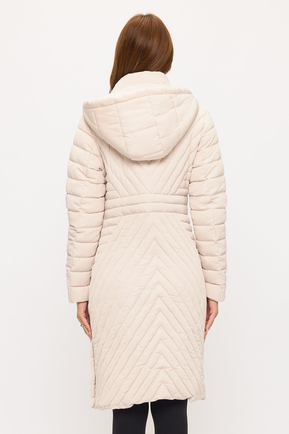CLANP0056: Chevron Elite Long Puffer Coat