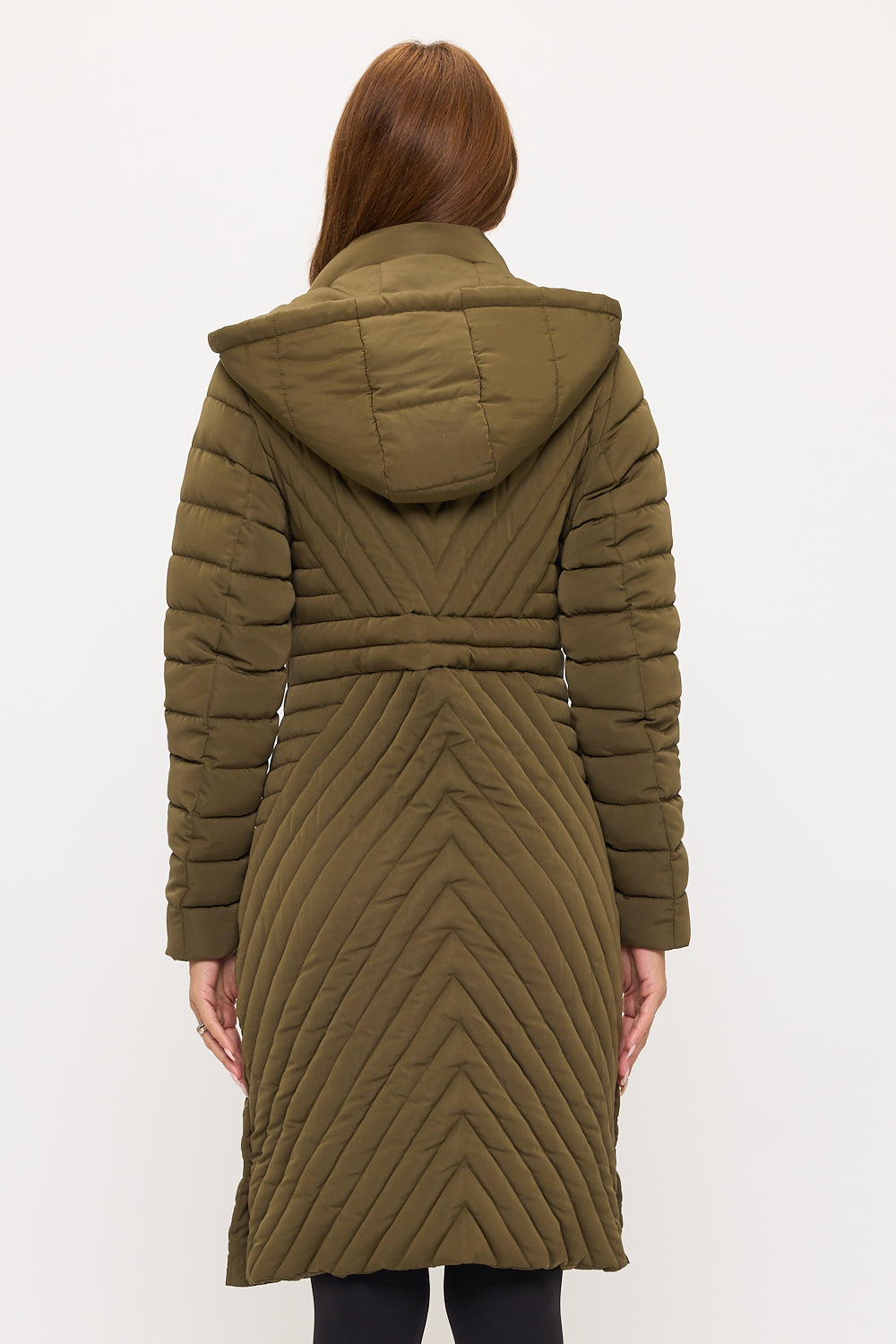CLANP0056: Chevron Elite Long Puffer Coat