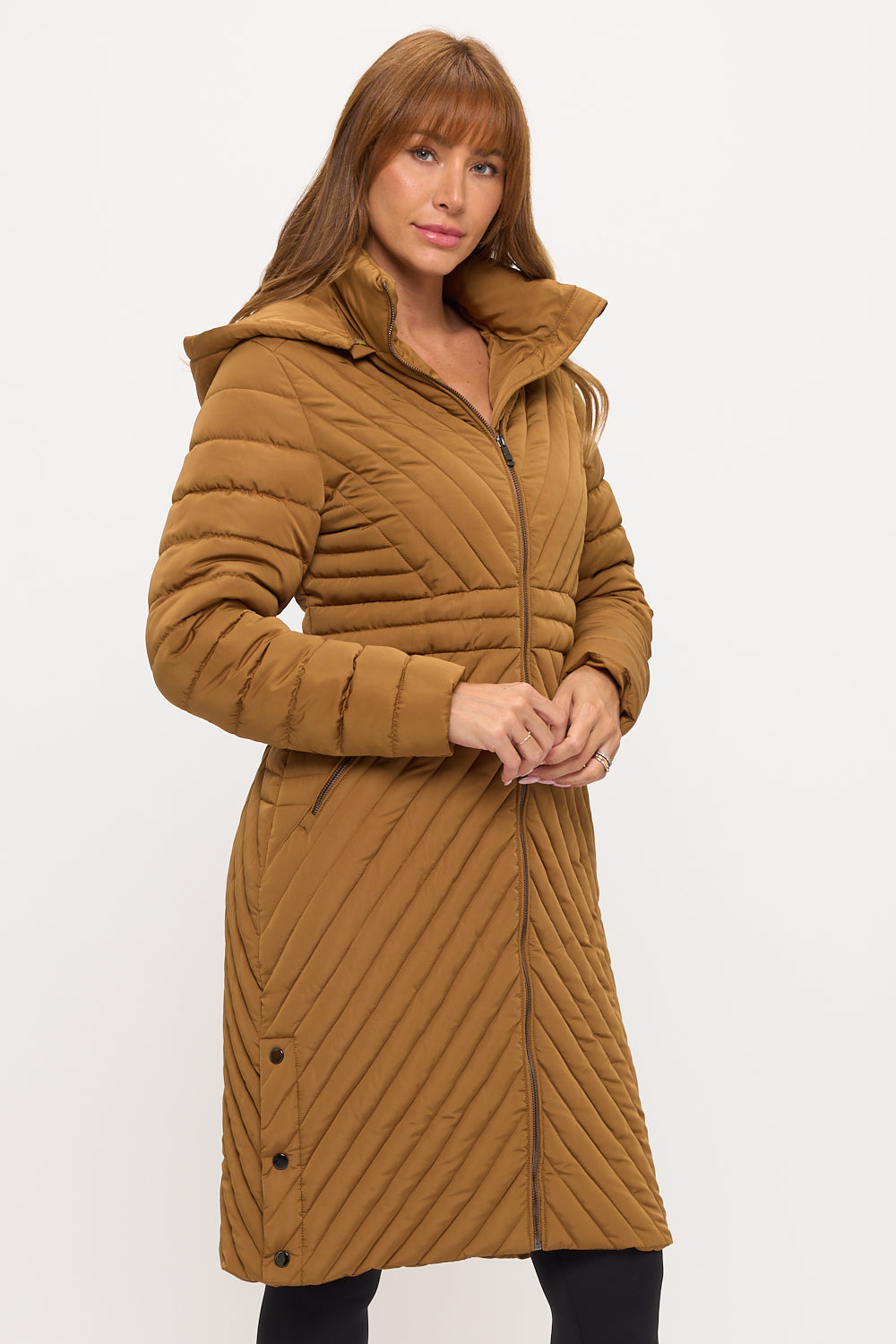 CLANP0056: Chevron Elite Long Puffer Coat
