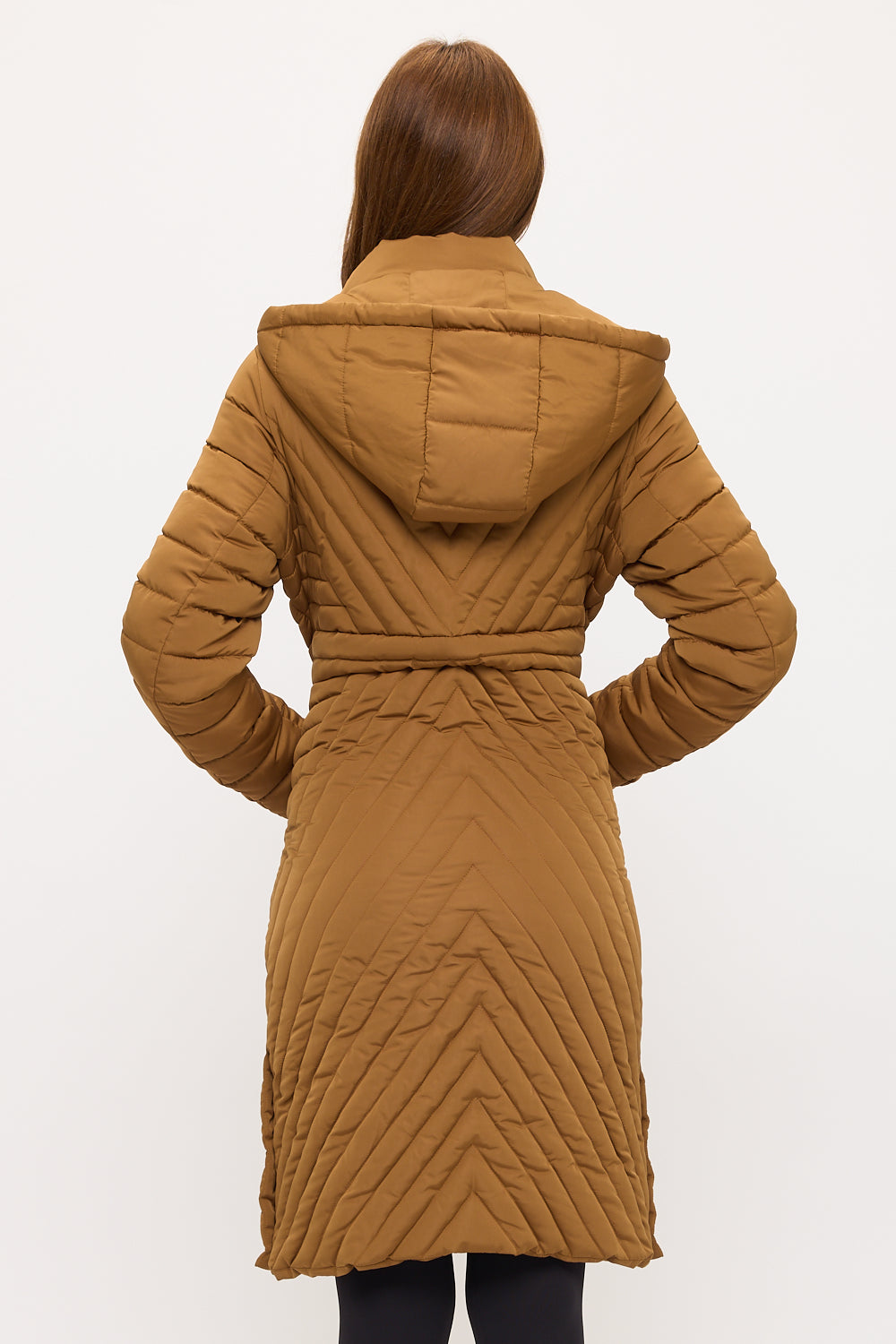 CLANP0056: Chevron Elite Long Puffer Coat