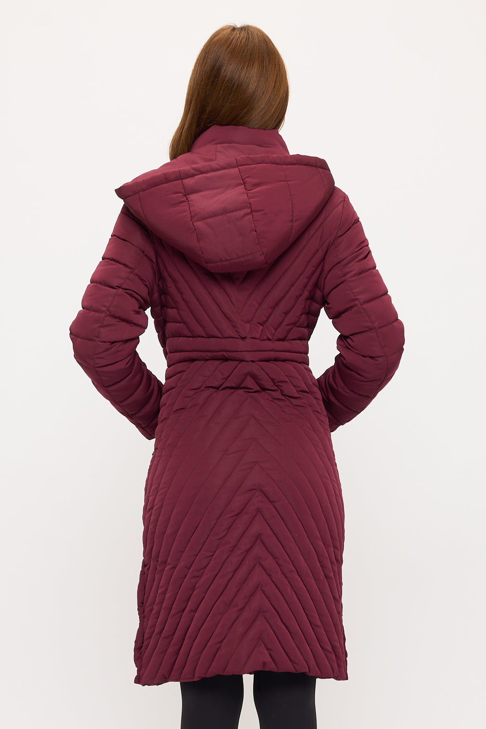 CLANP0056: Chevron Elite Long Puffer Coat