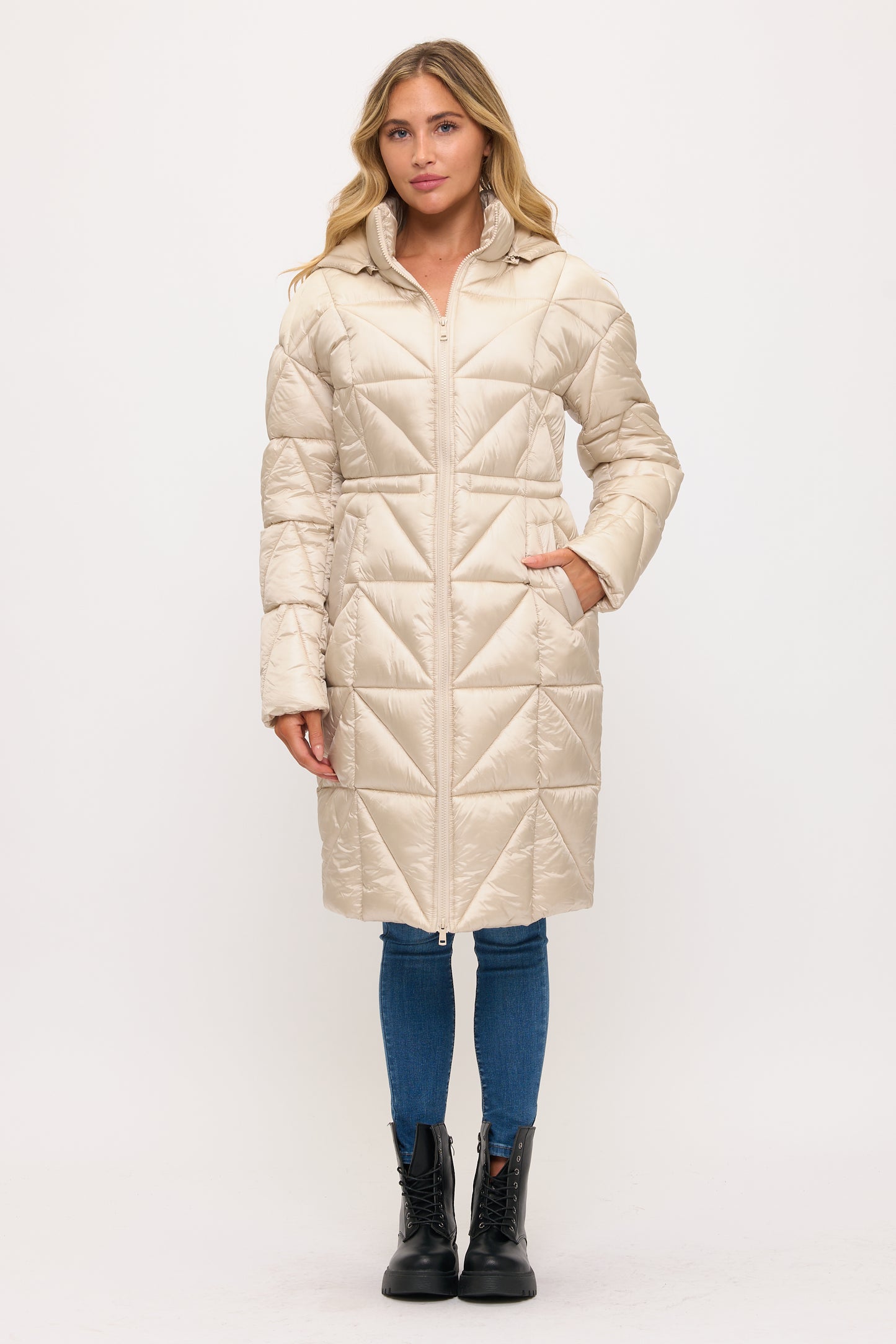 CLANP0088: Eclipse Geometric Puffer Coat