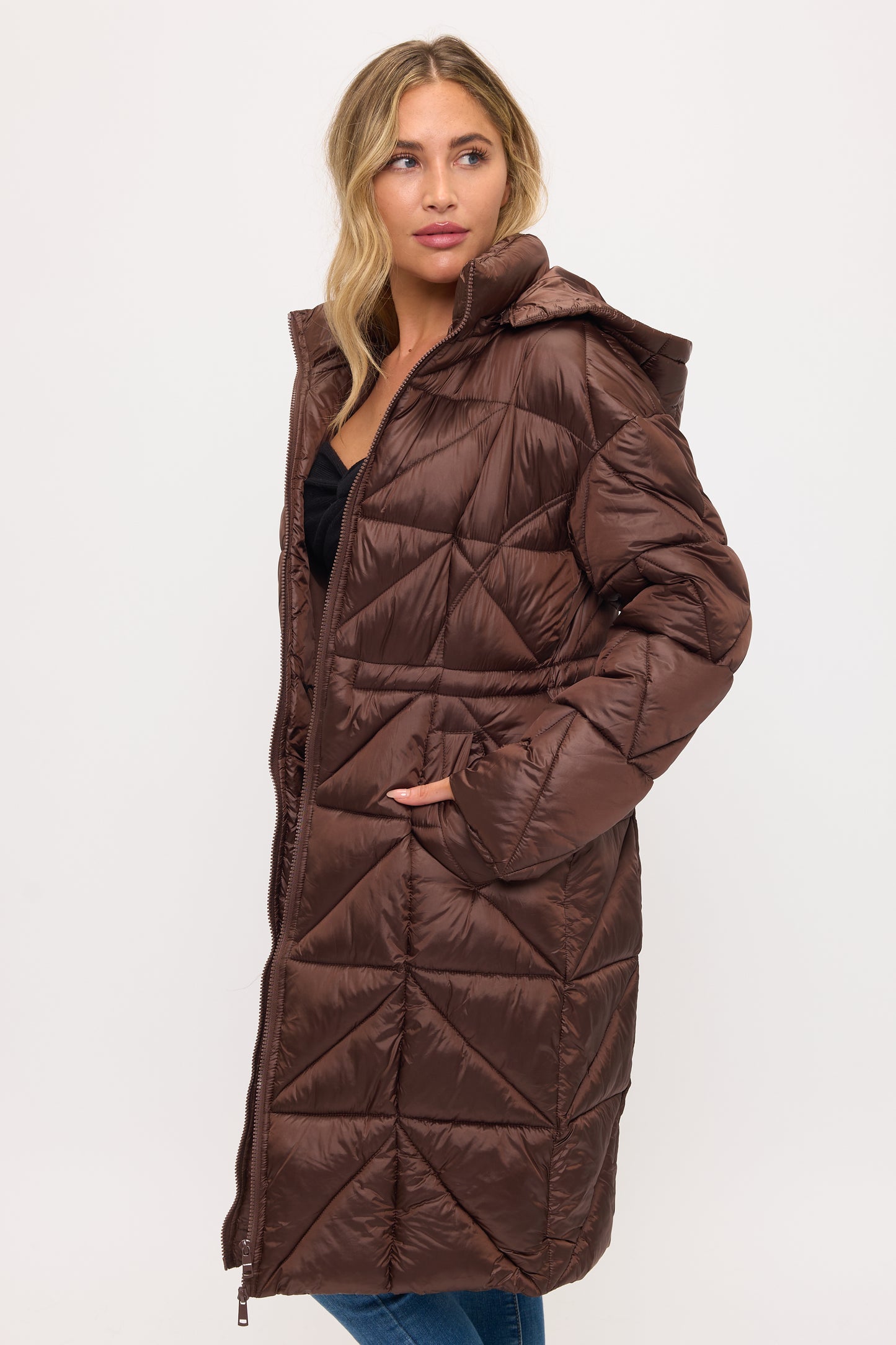 CLANP0088: Eclipse Geometric Puffer Coat