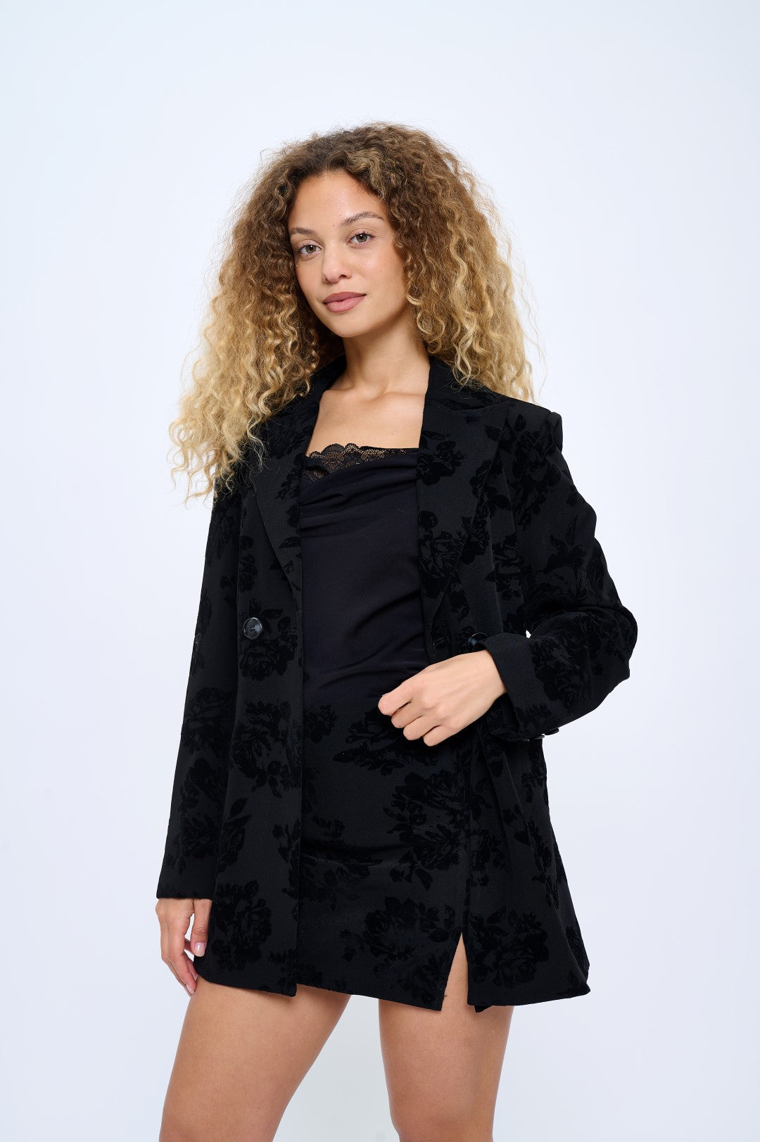 CLAST1042: Empress Velvet Brocade Two-Piece Set