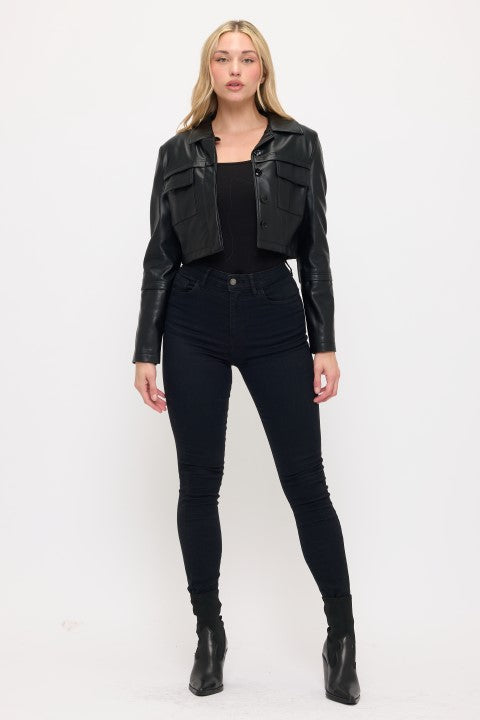 CLATJ0005: The Reese Cropped Utility Jacket