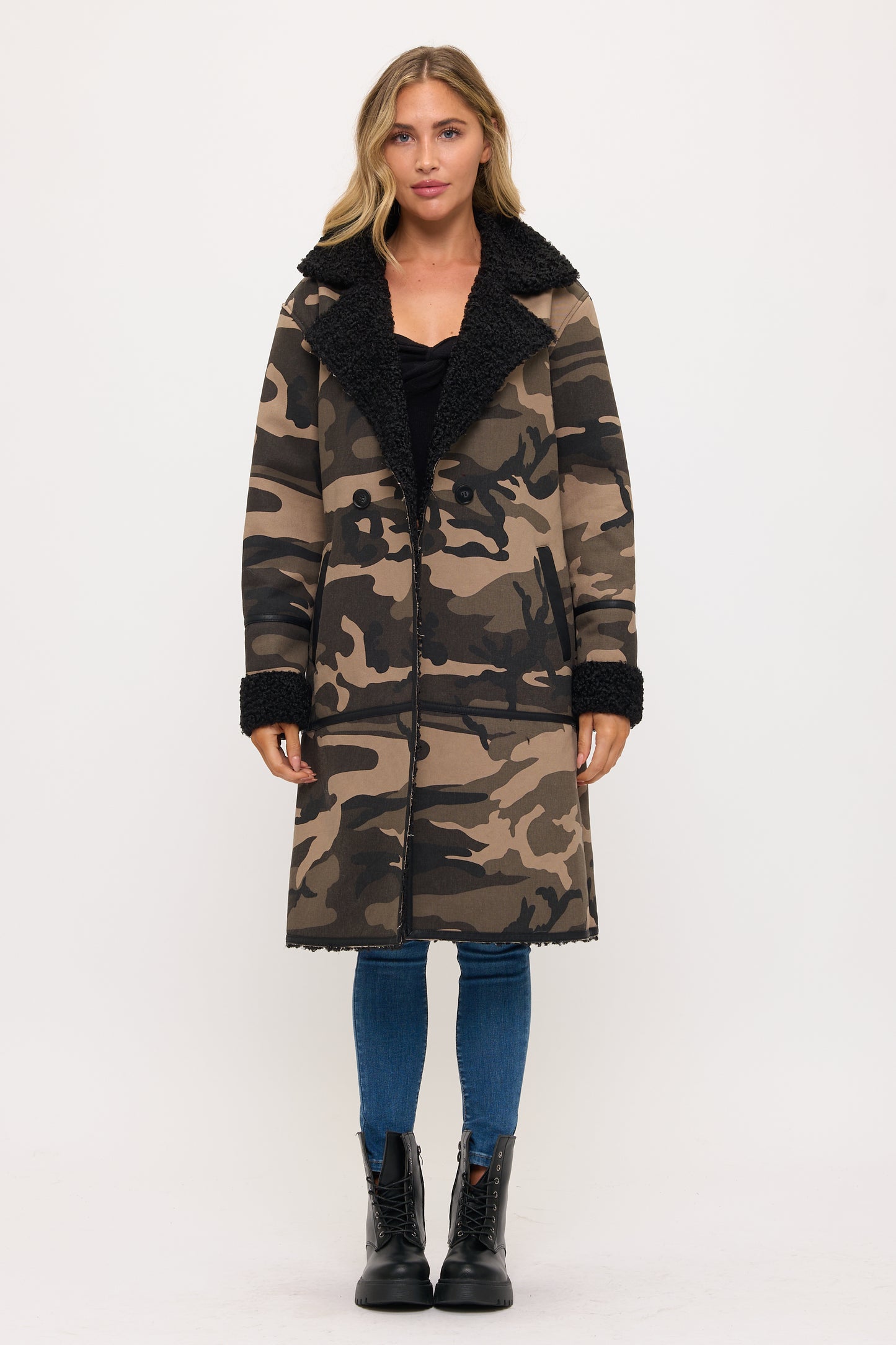CLAAC0058: Stealth Luxe Camo Fur Coat