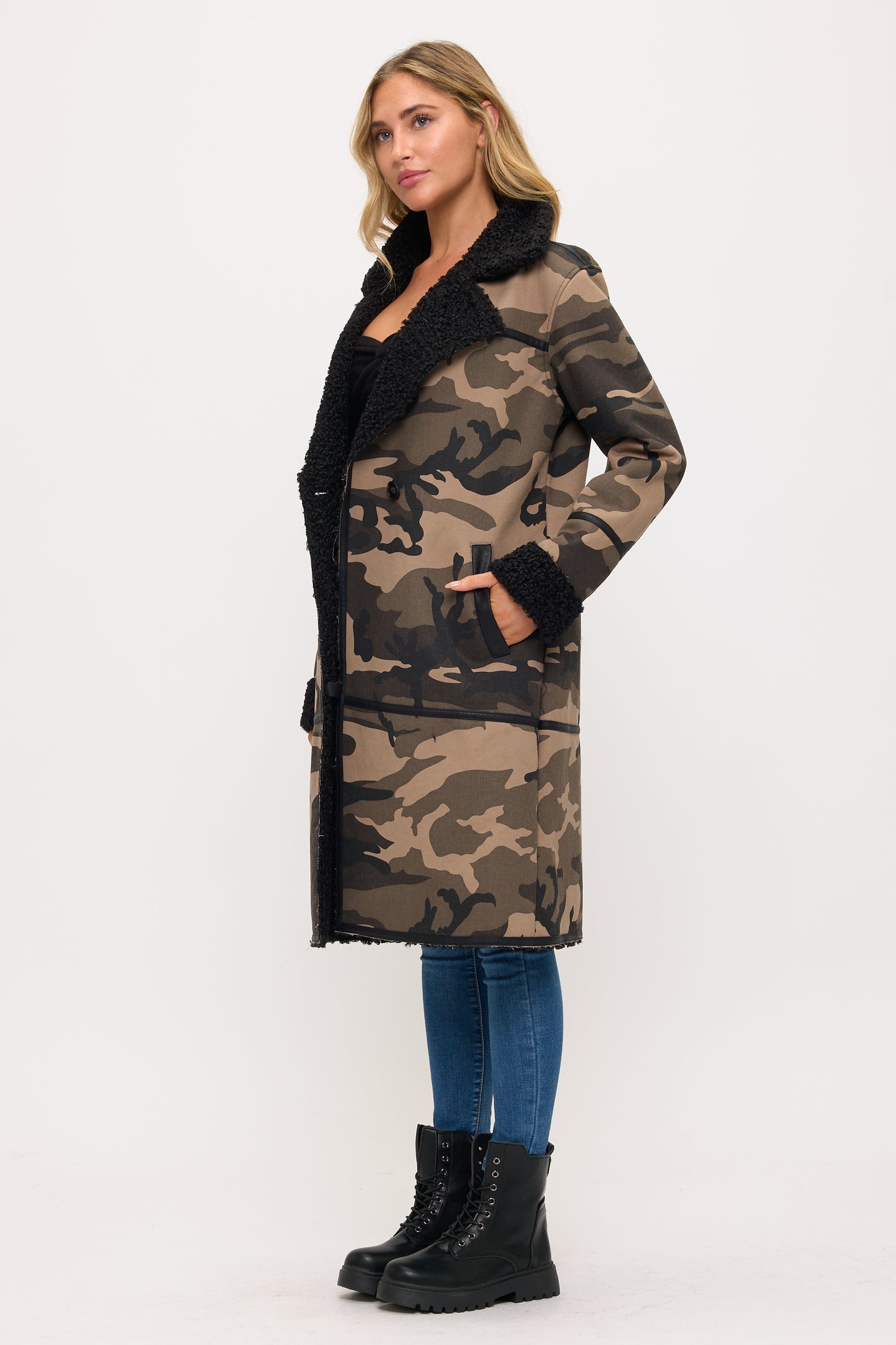 CLAAC0058: Stealth Luxe Camo Fur Coat