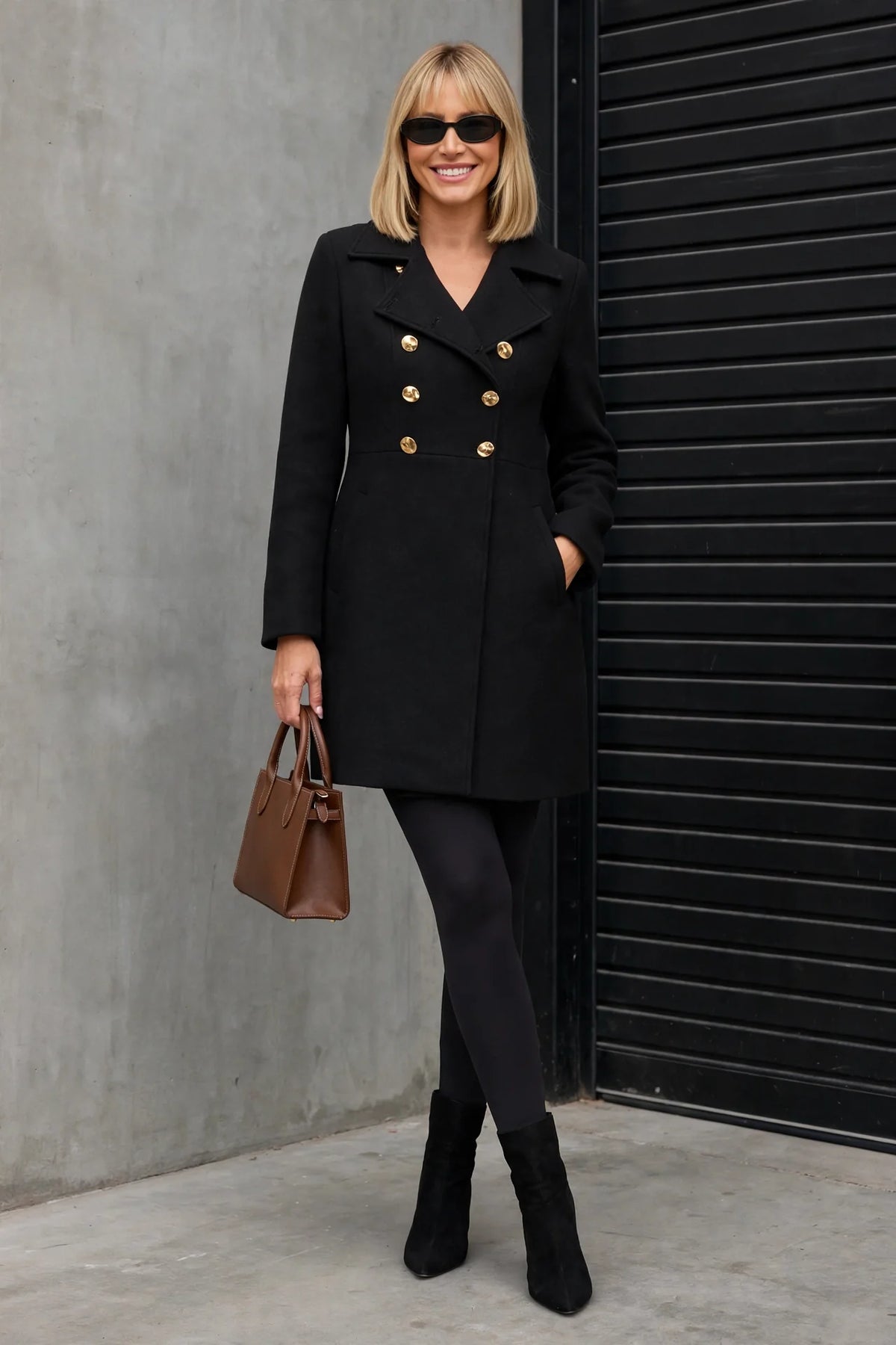 CLAWC0102 - Admiral Prestige Military Coat - black front view