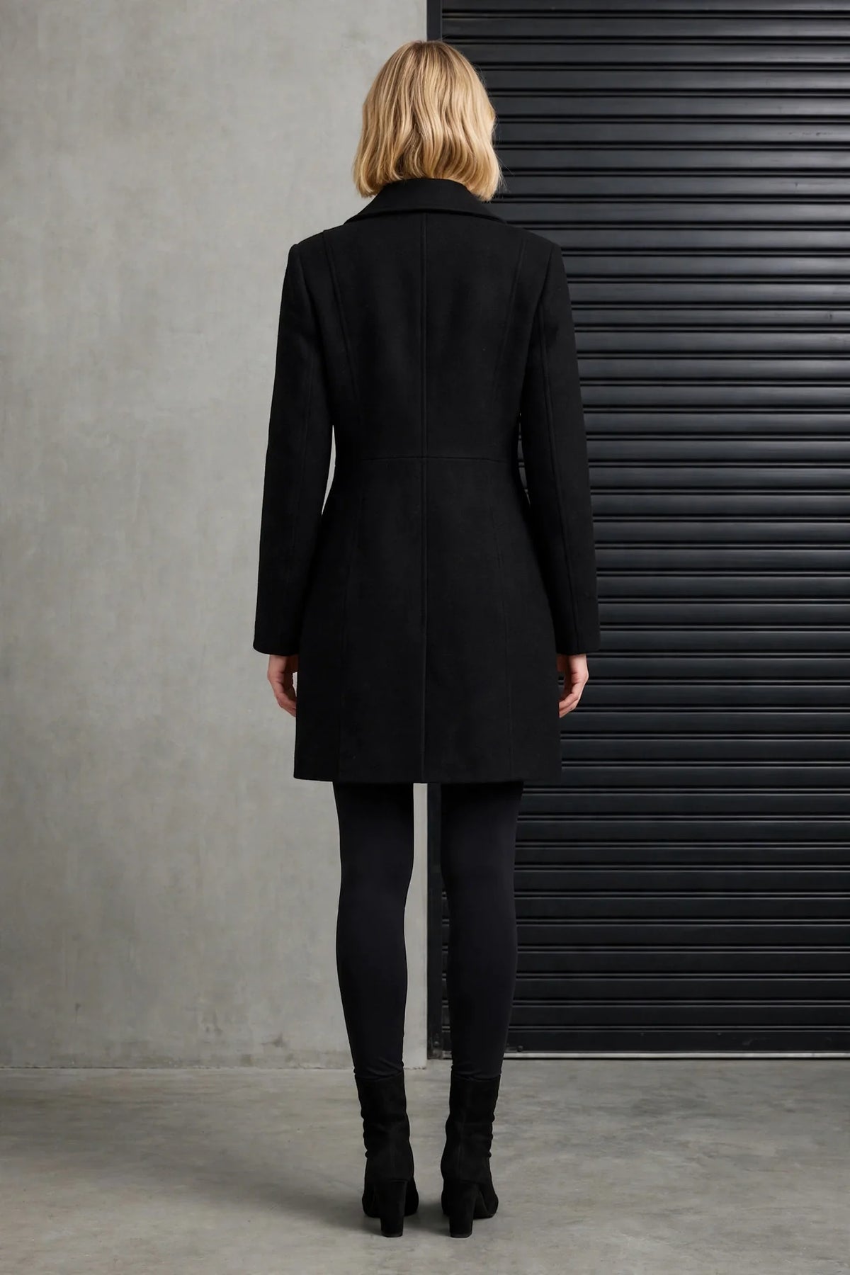 CLAWC0102 - Admiral Prestige Military Coat - black back view