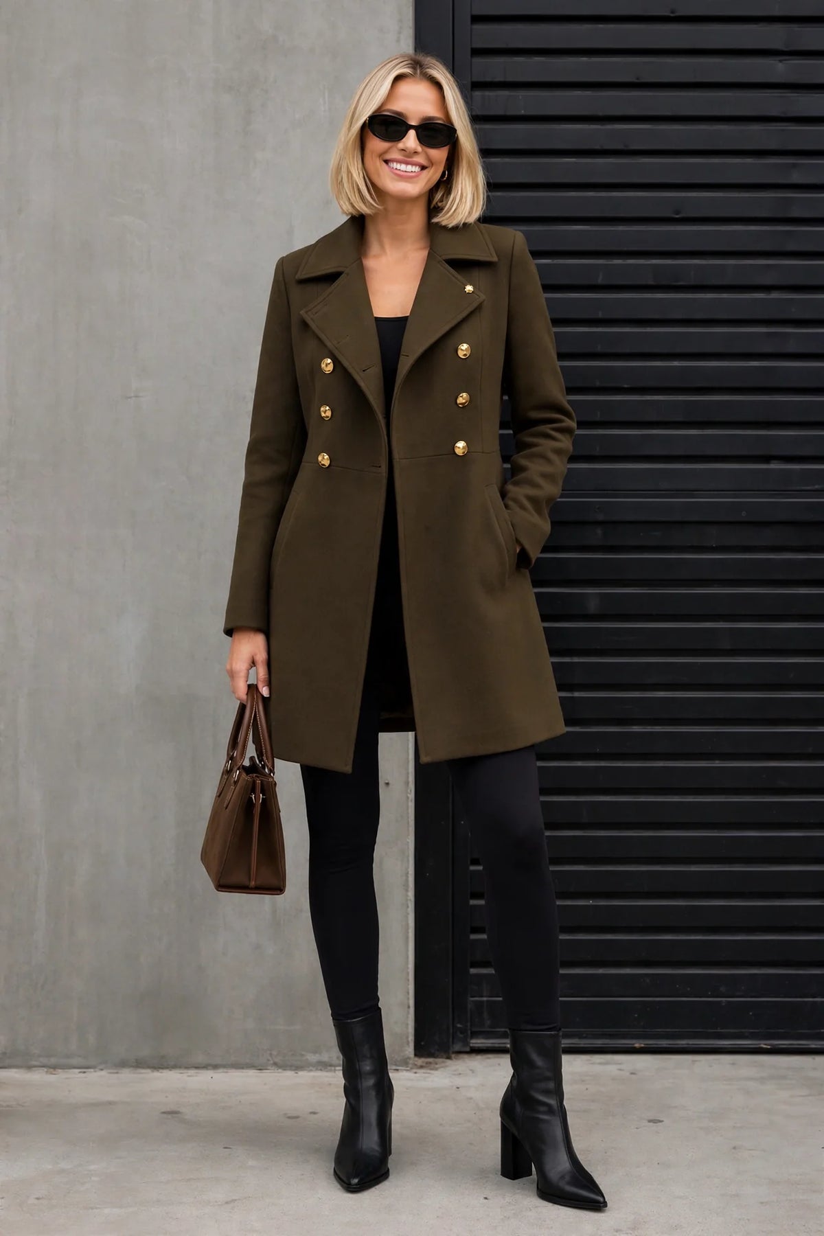 CLAWC0102 - Admiral Prestige Military Coat - olive front view