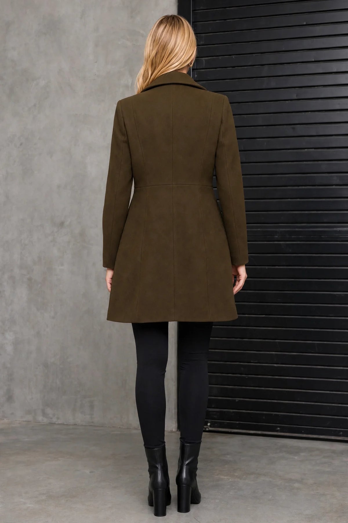CLAWC0102 - Admiral Prestige Military Coat - olive back view