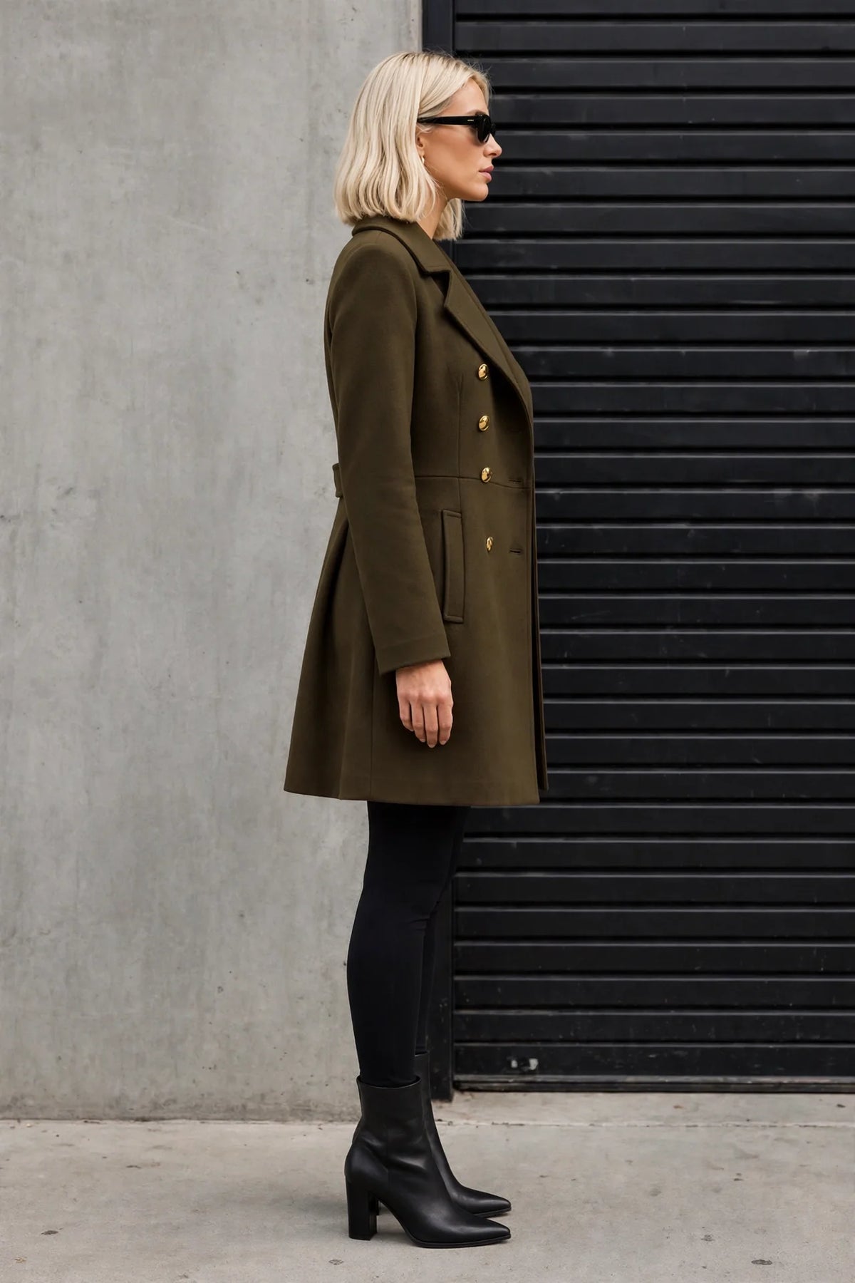 CLAWC0102 - Admiral Prestige Military Coat - olive side view