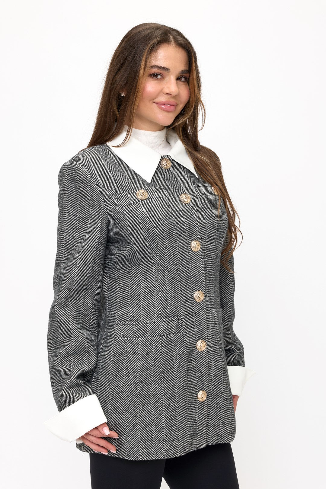 CLAWJ0047: Cambridge Scholar Herringbone Coat