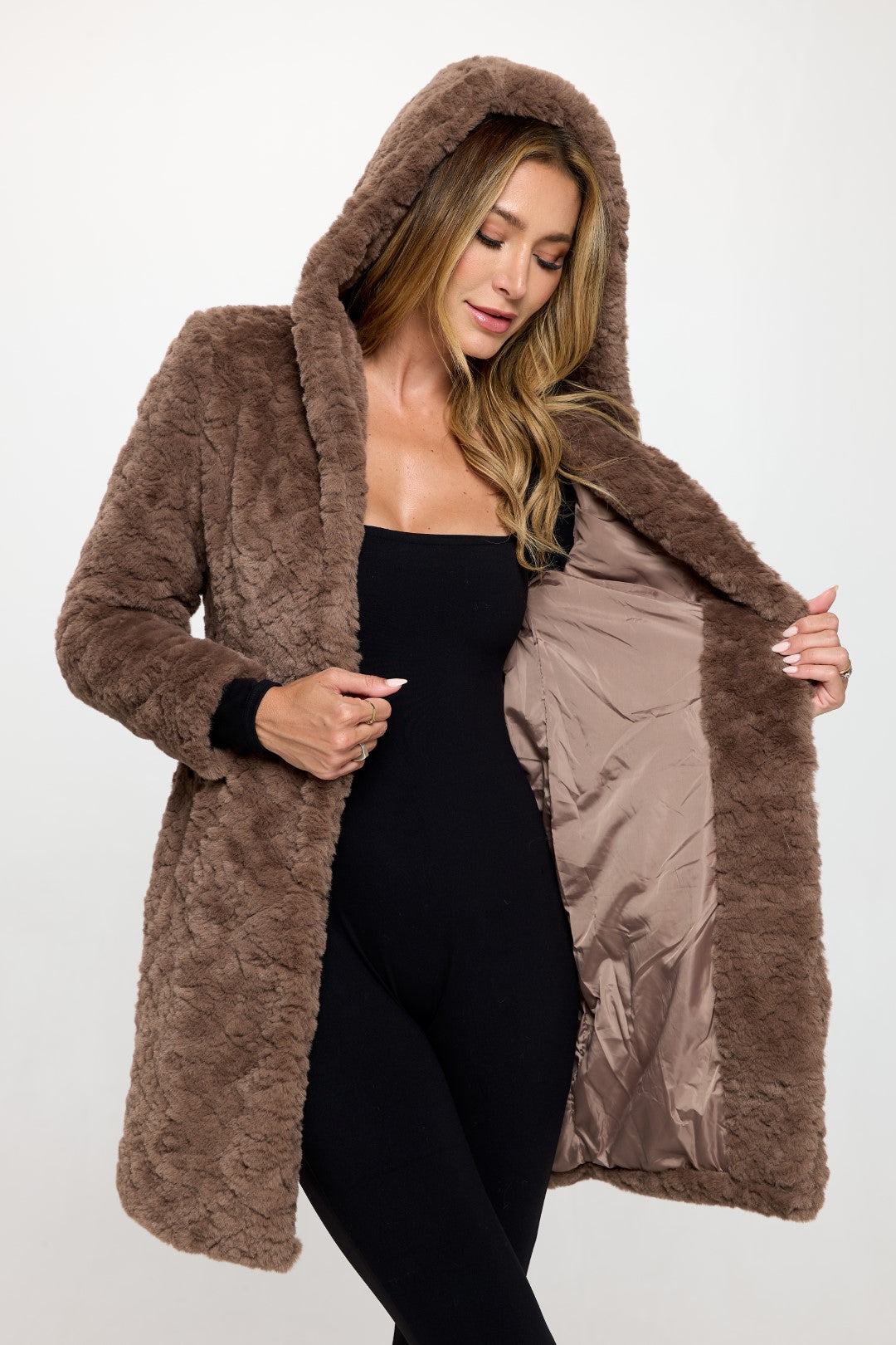 Reverie Hooded Faux Fur Coat