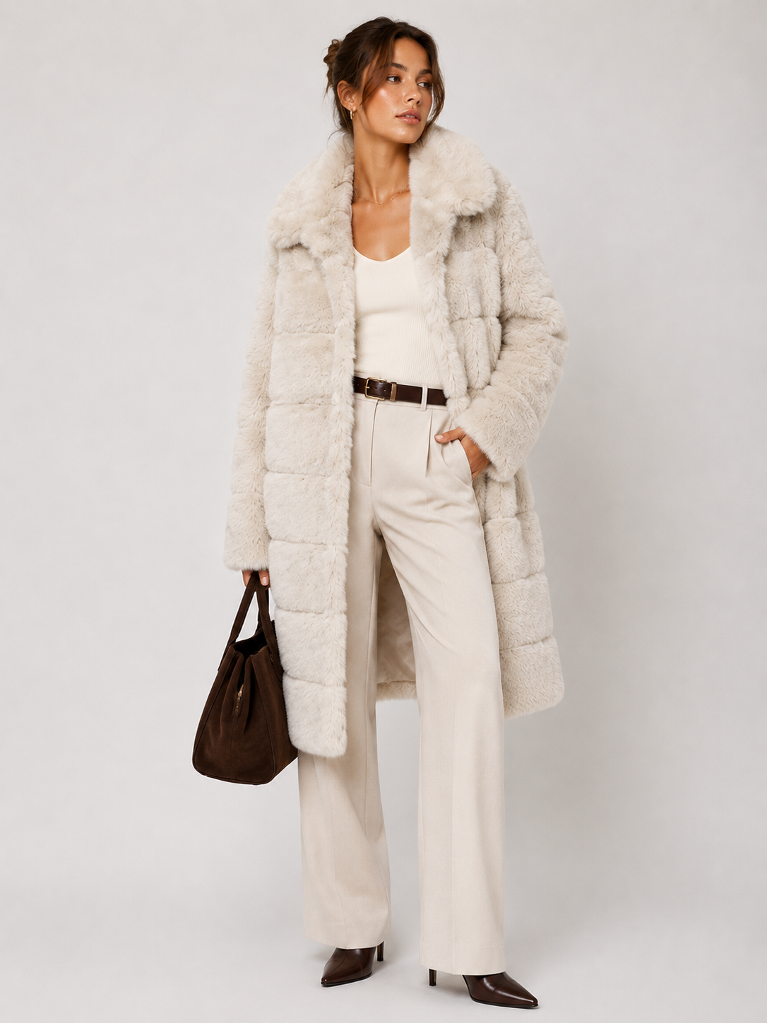 FC0199: The Ivory Cloud Luxe Long Coat