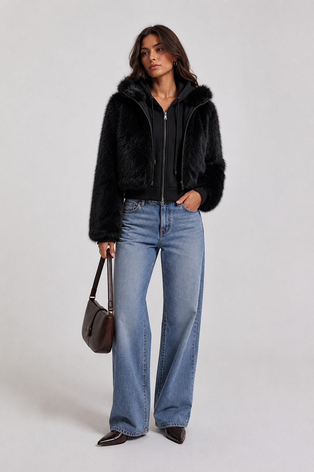 FJ0209 - The Luxe Mist Hooded Plush Jacket