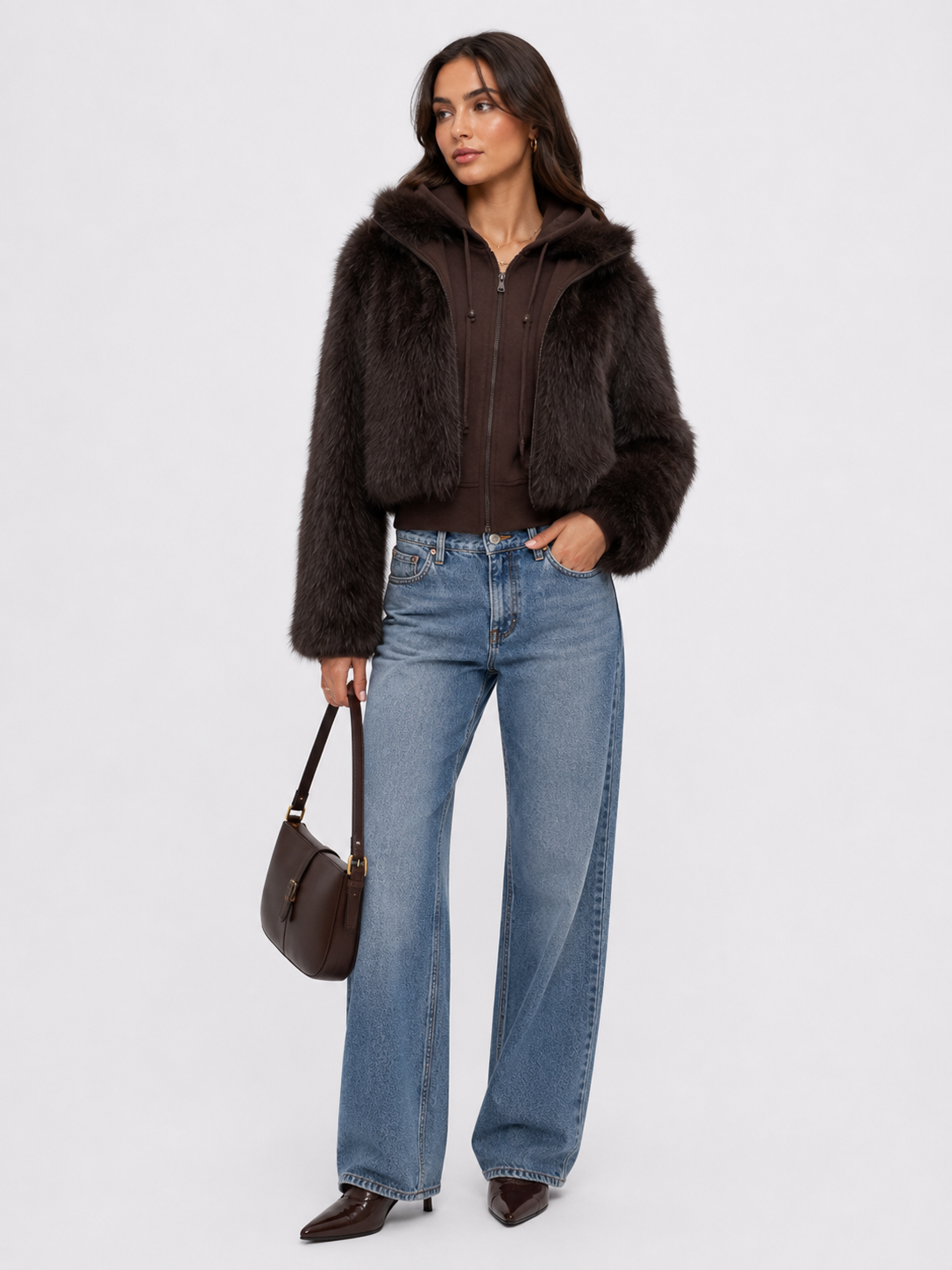 FJ0209 - The Luxe Mist Hooded Plush Jacket
