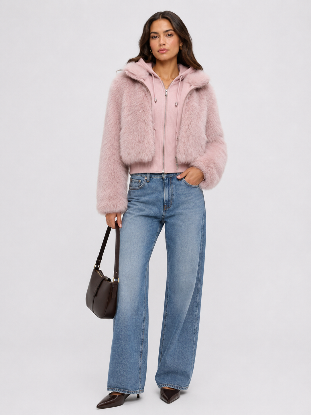 FJ0209 - The Luxe Mist Hooded Plush Jacket