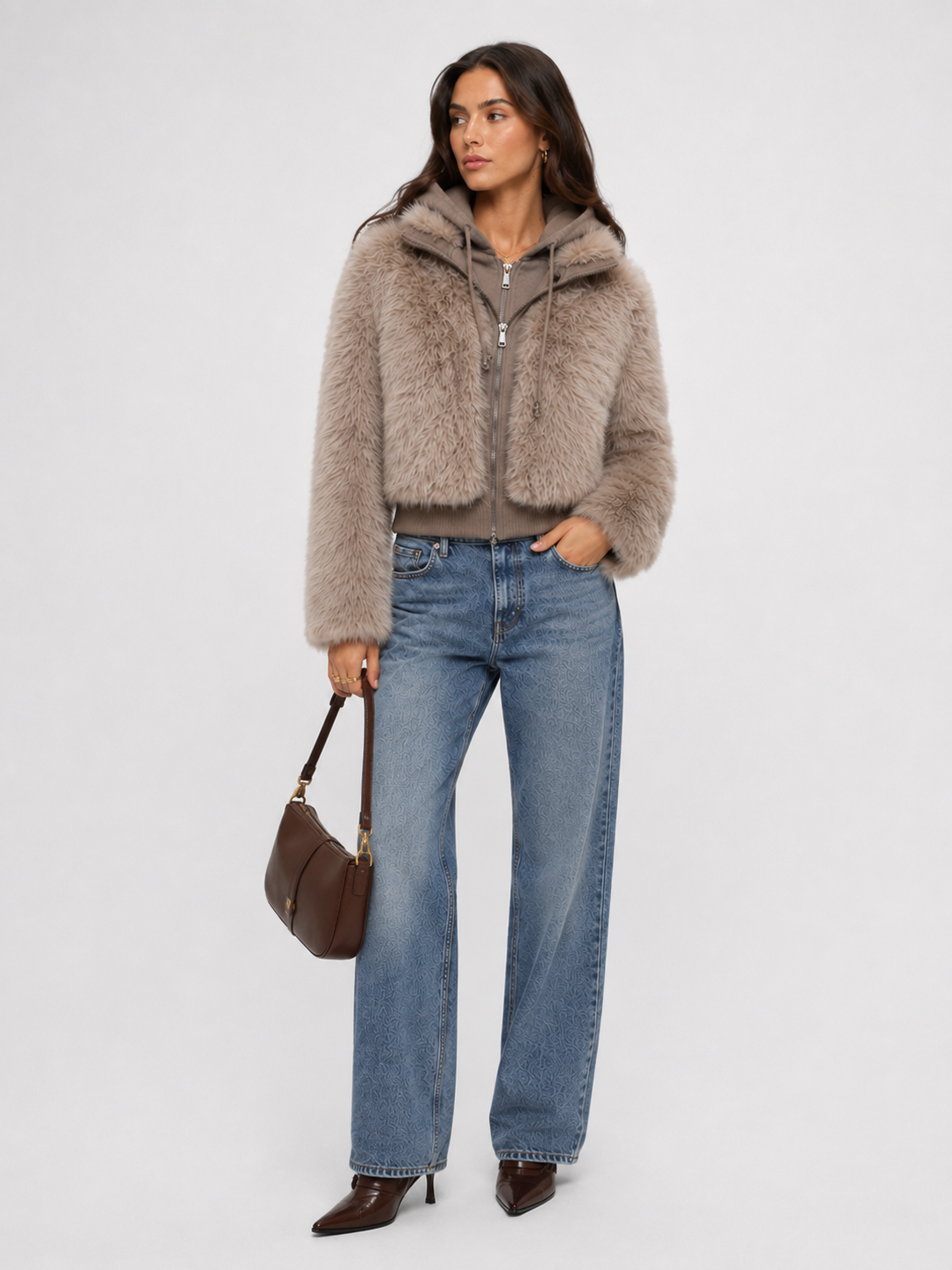 FJ0209 - The Luxe Mist Hooded Plush Jacket