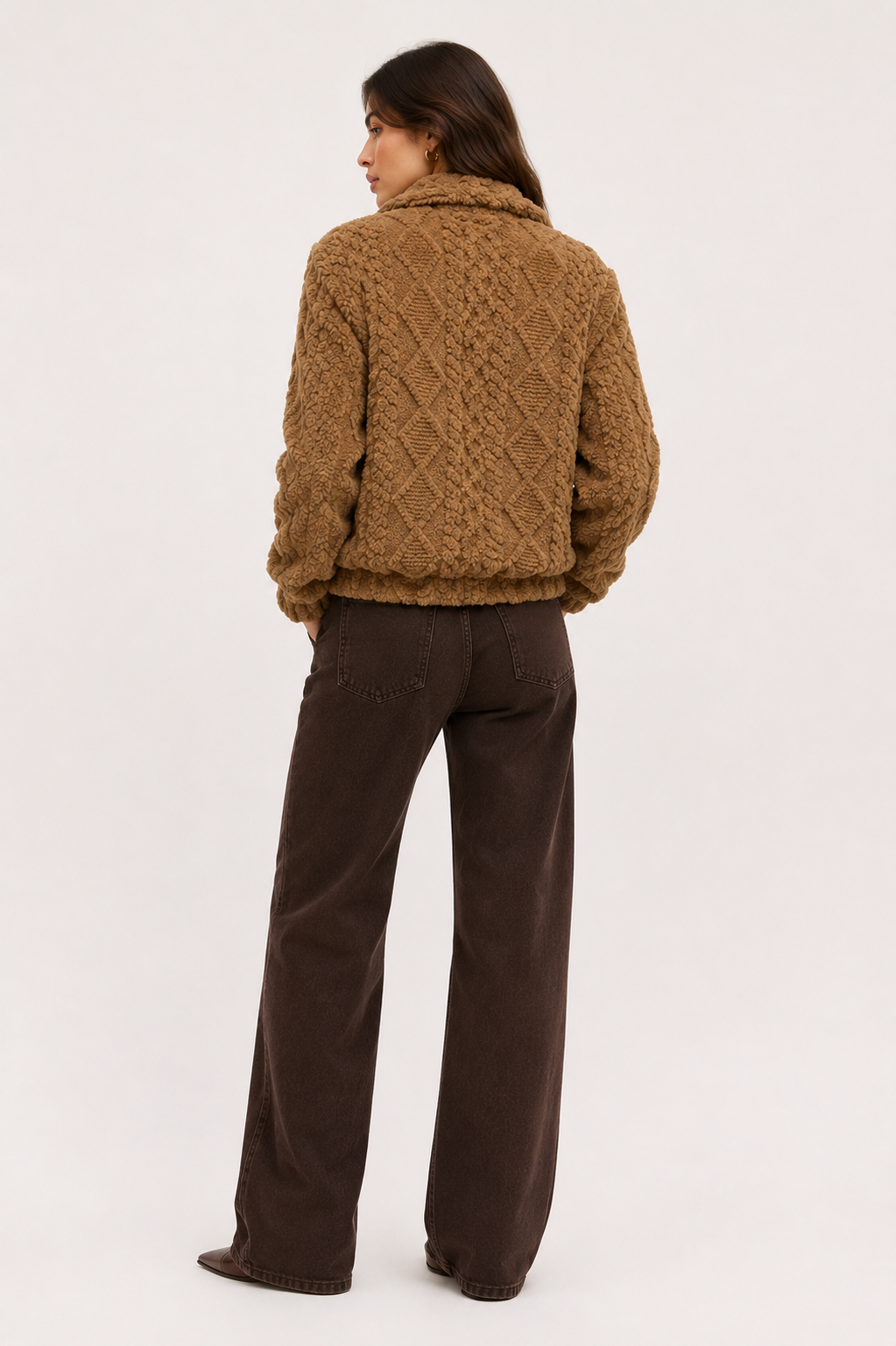 FLJ0183 - The Sienna Textured Teddy Bomber