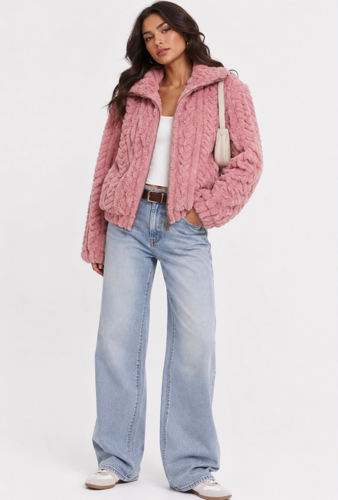 FLJ0183 - The Sienna Textured Teddy Bomber