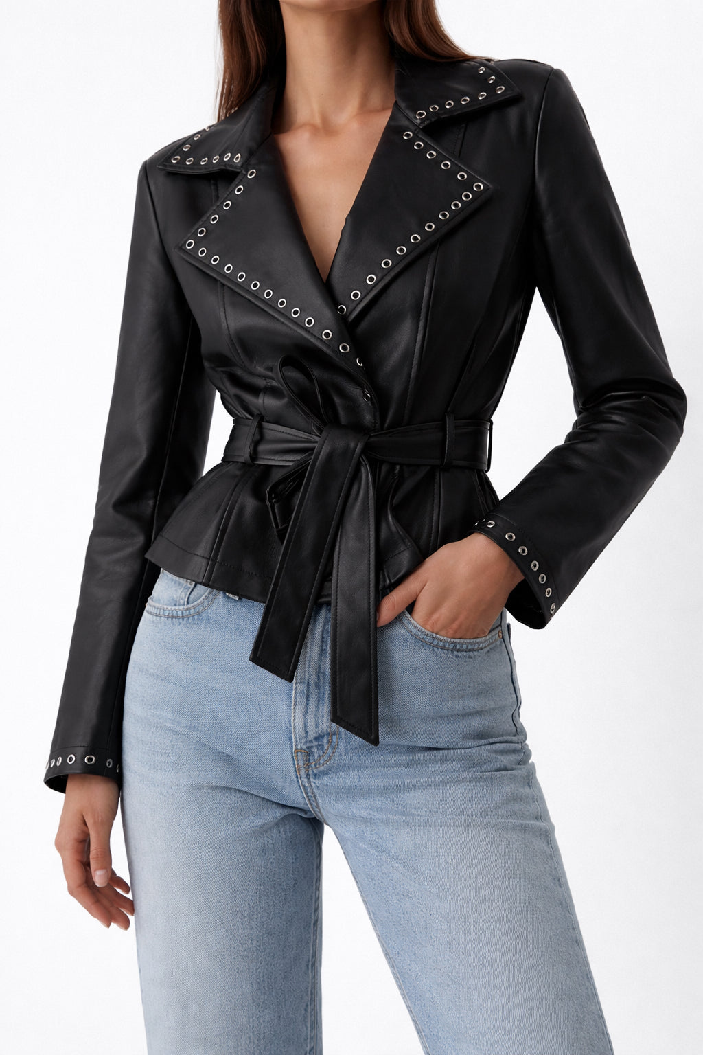 LJ0170 Leather Wrap Jacket