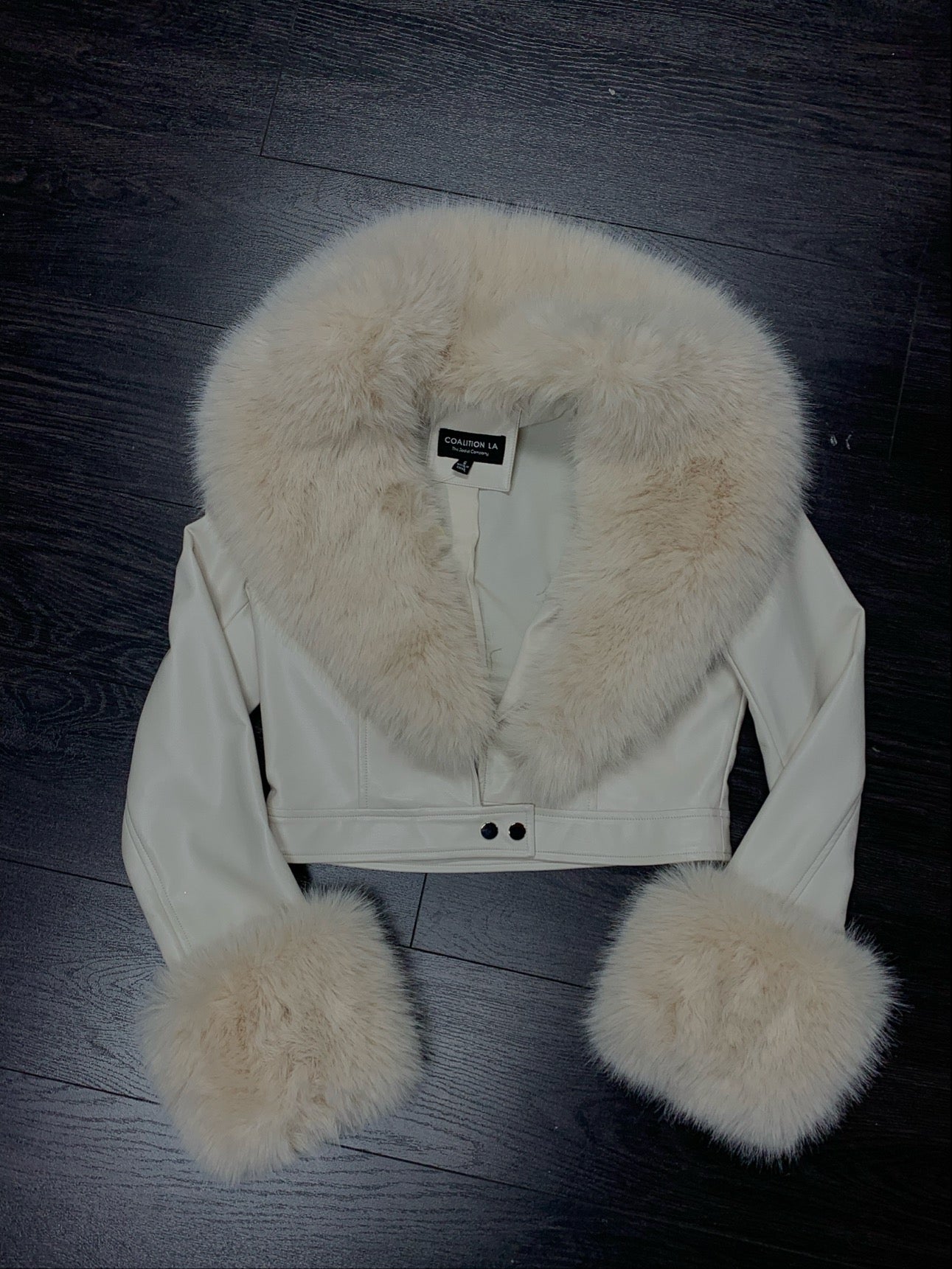 Opulent Trim Cropped Coat