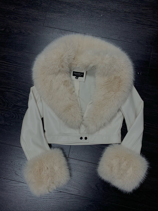 Opulent Trim Cropped Coat