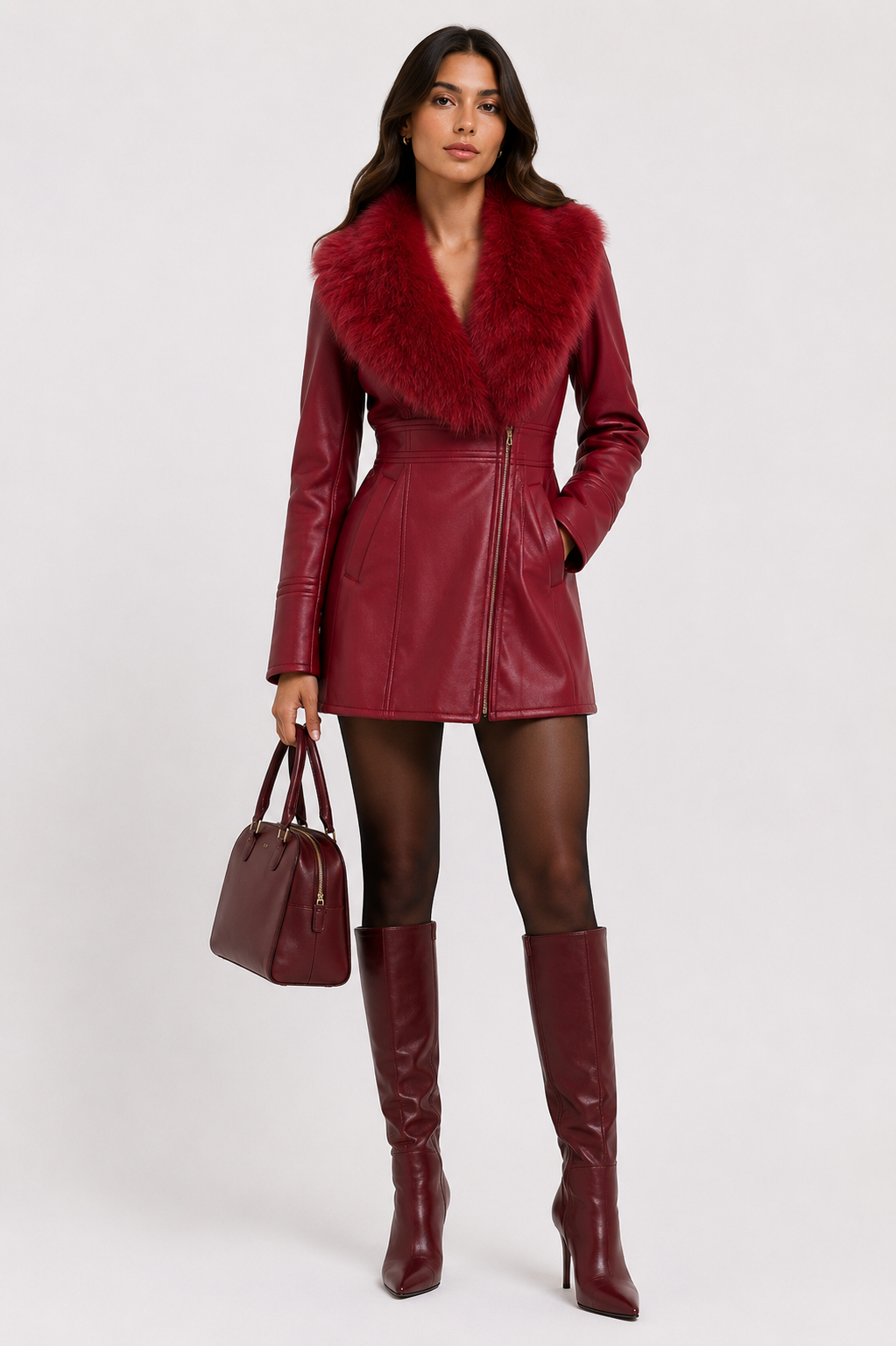 L197F2 - Women's Bonded Shearling Lined Jacket