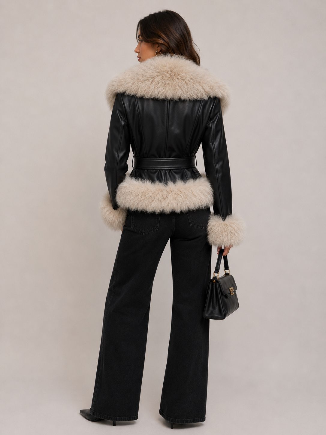 LJ0173: Midnight Luxe Faux Fur Trim