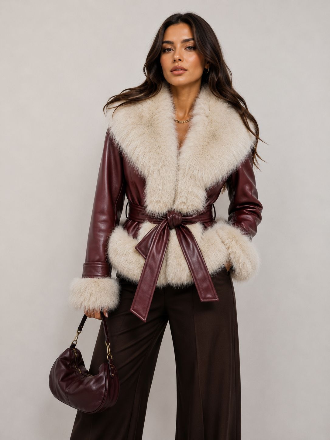 LJ0173: Midnight Luxe Faux Fur Trim