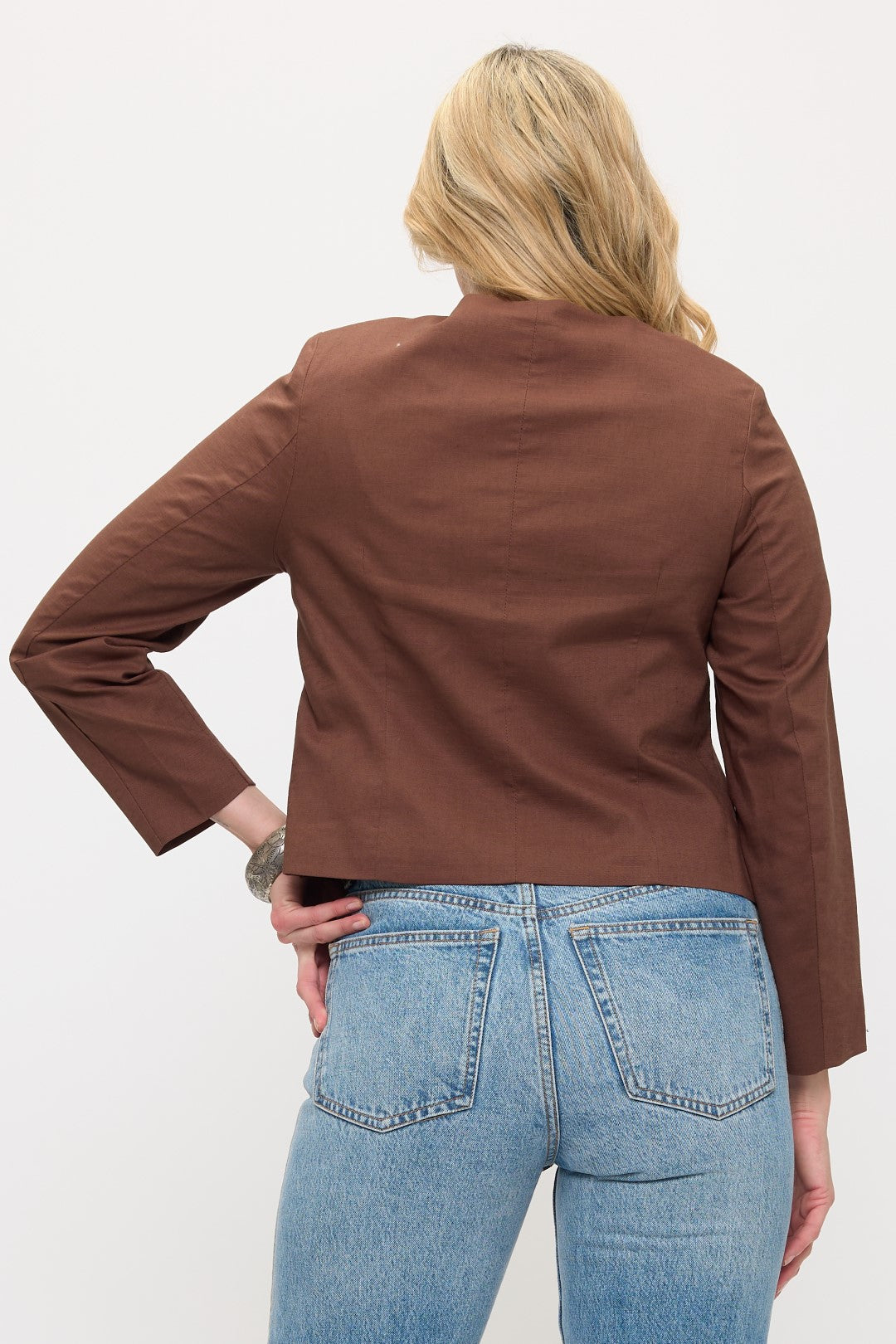 NJ002: Double Buckle Cropped Jacket