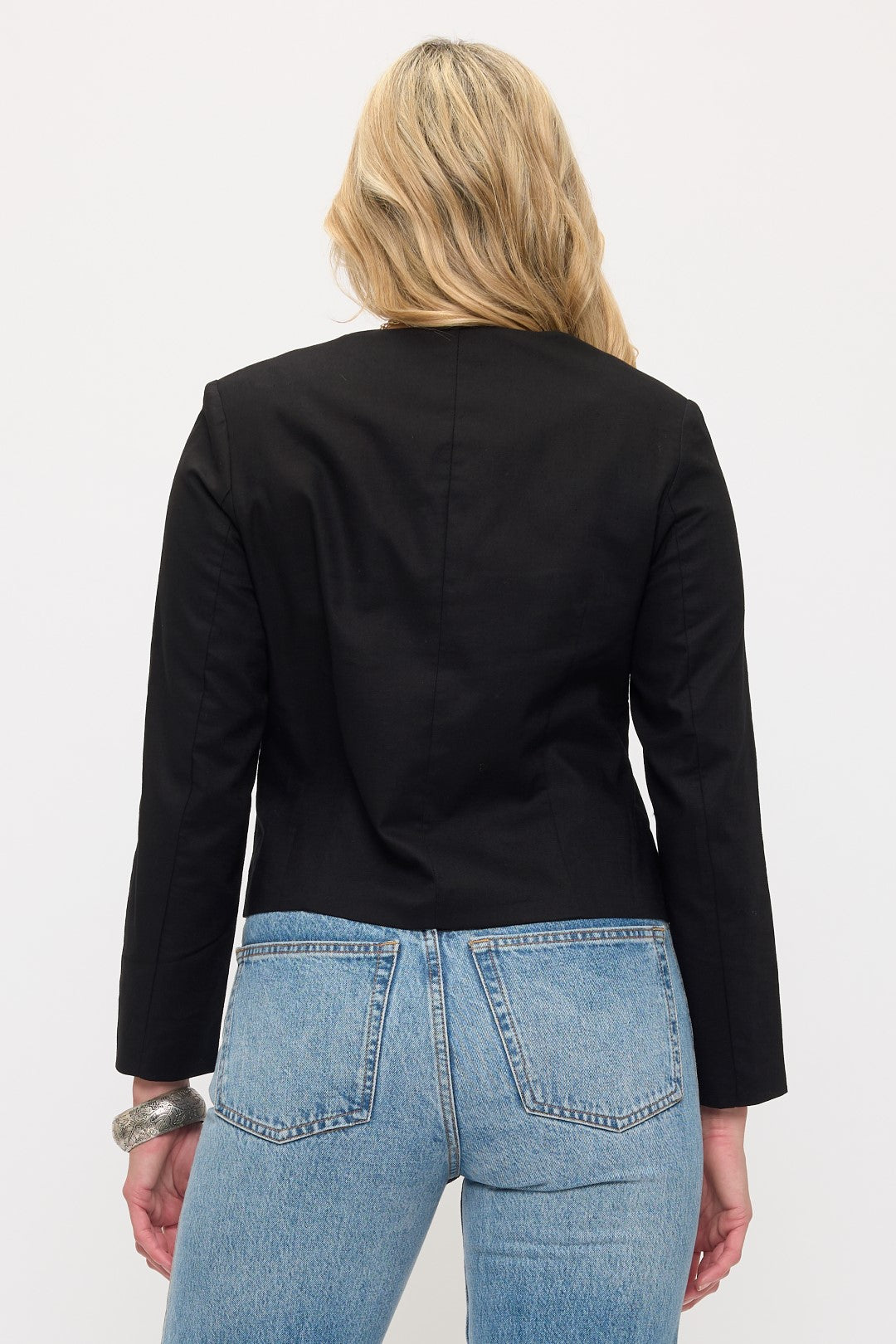 NJ002: Double Buckle Cropped Jacket