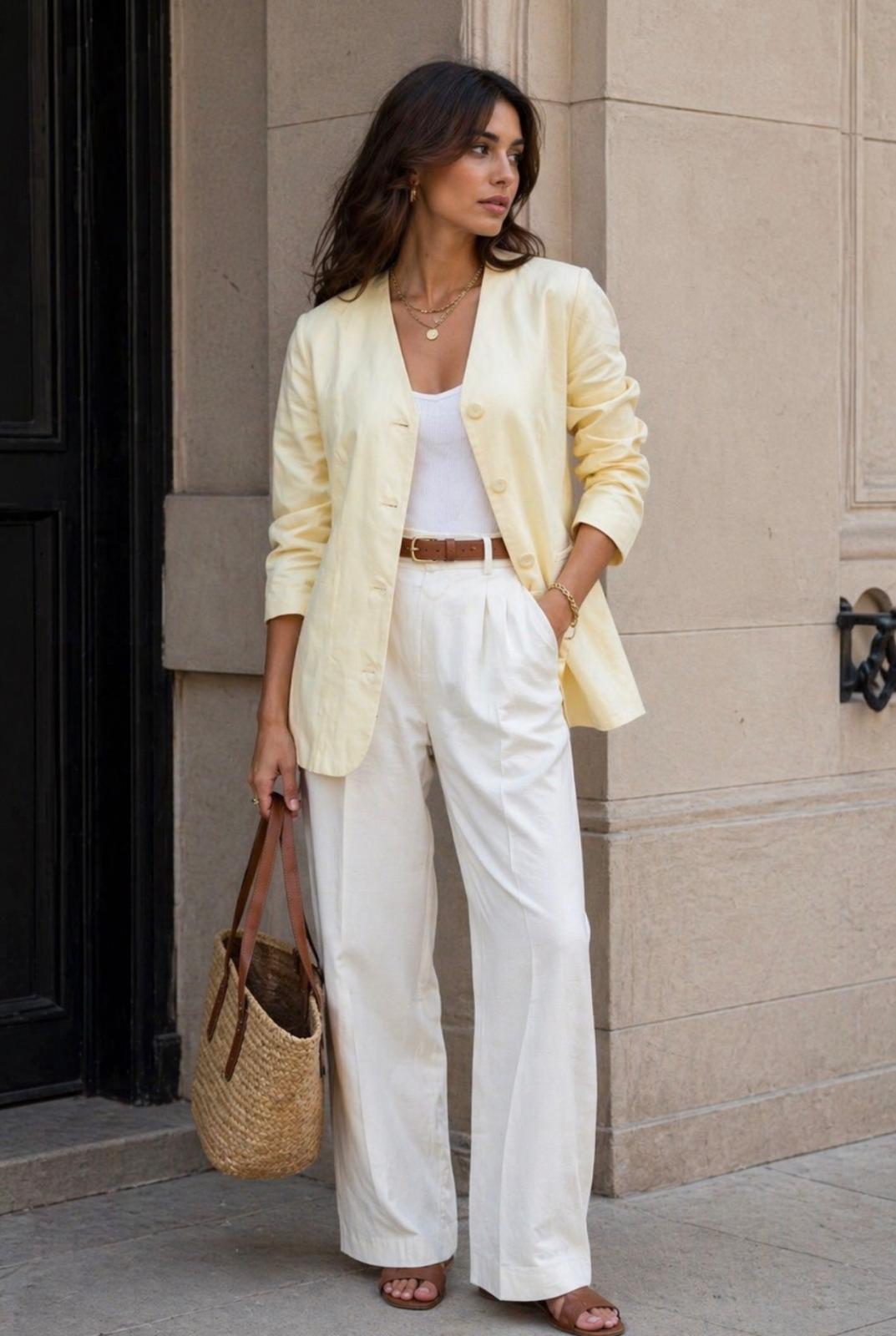 NJ003: Classic Button Front Blazer Jacket