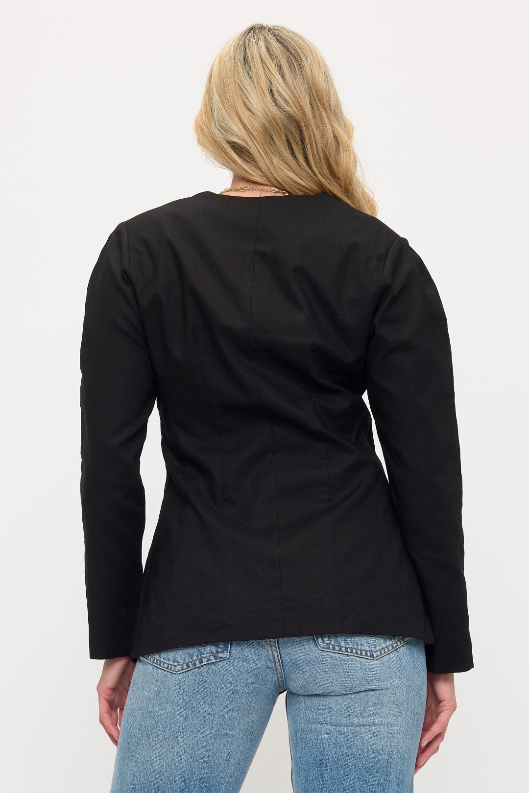 NJ003: Classic Button Front Balzer Jacket