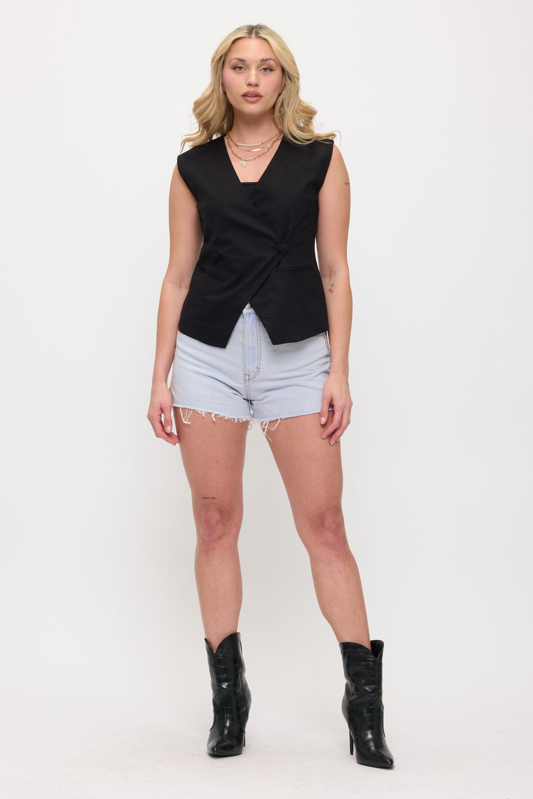 NV001: Sleeveless Wrap Vest Top