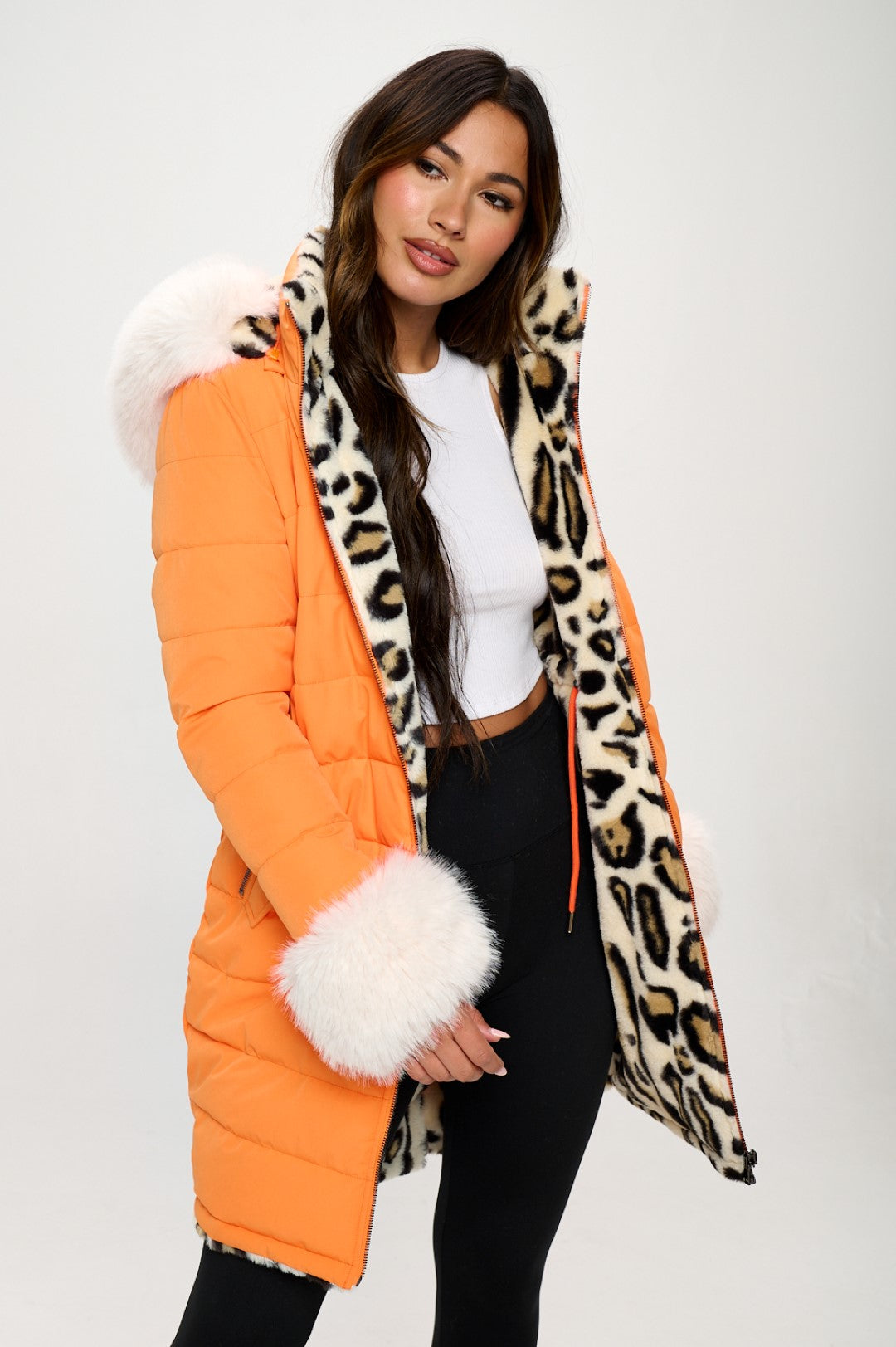 Celeste Faux Fur-Trim Puffer