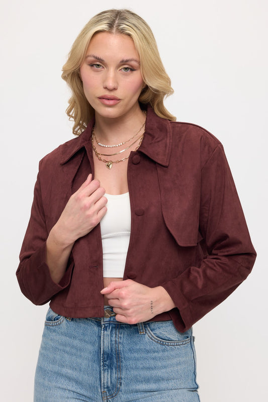 SJ001: Short Suede Jacket