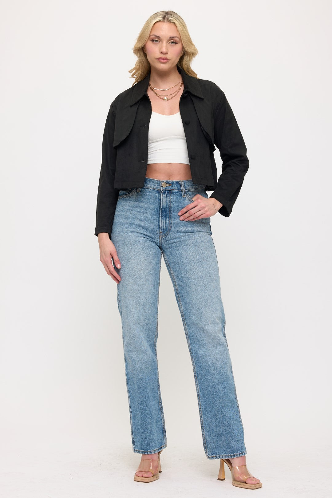 SJ001: Short Suede Jacket