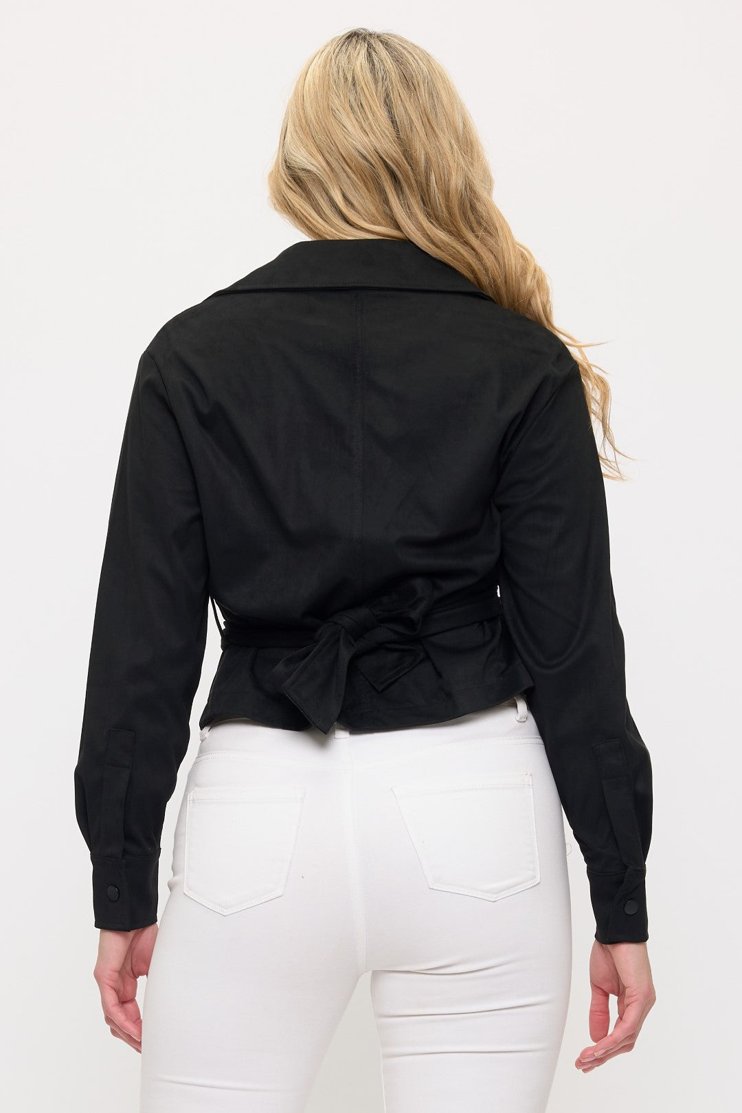 SJ002: Suede Wrap Jacket