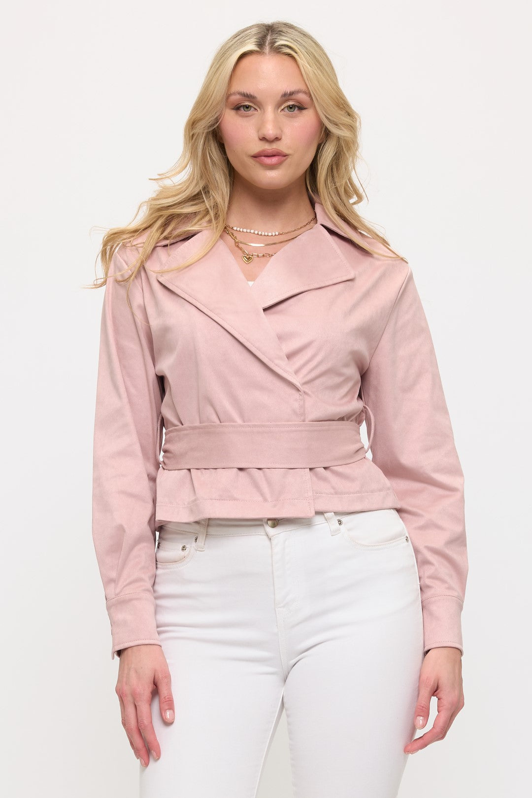 SJ002: Suede Wrap Jacket